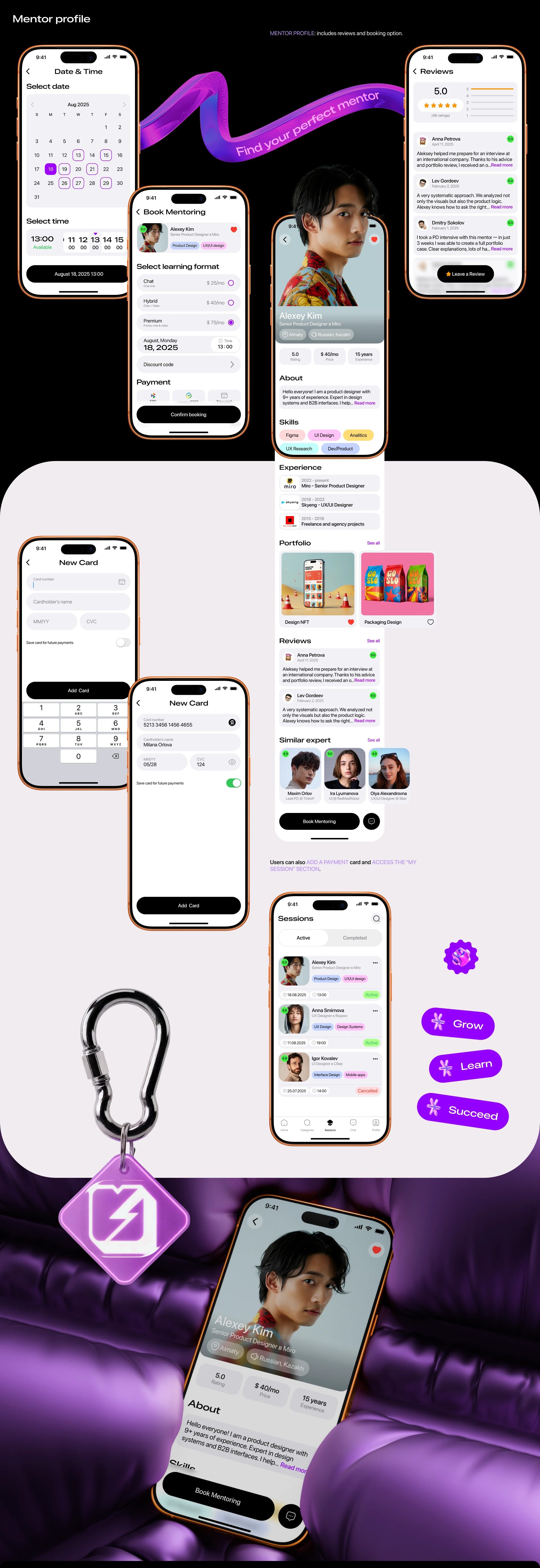 Education app design UX/UI ☞ [MentorUP] — Изображение №11 — Интерфейсы, Иллюстрация на Dprofile