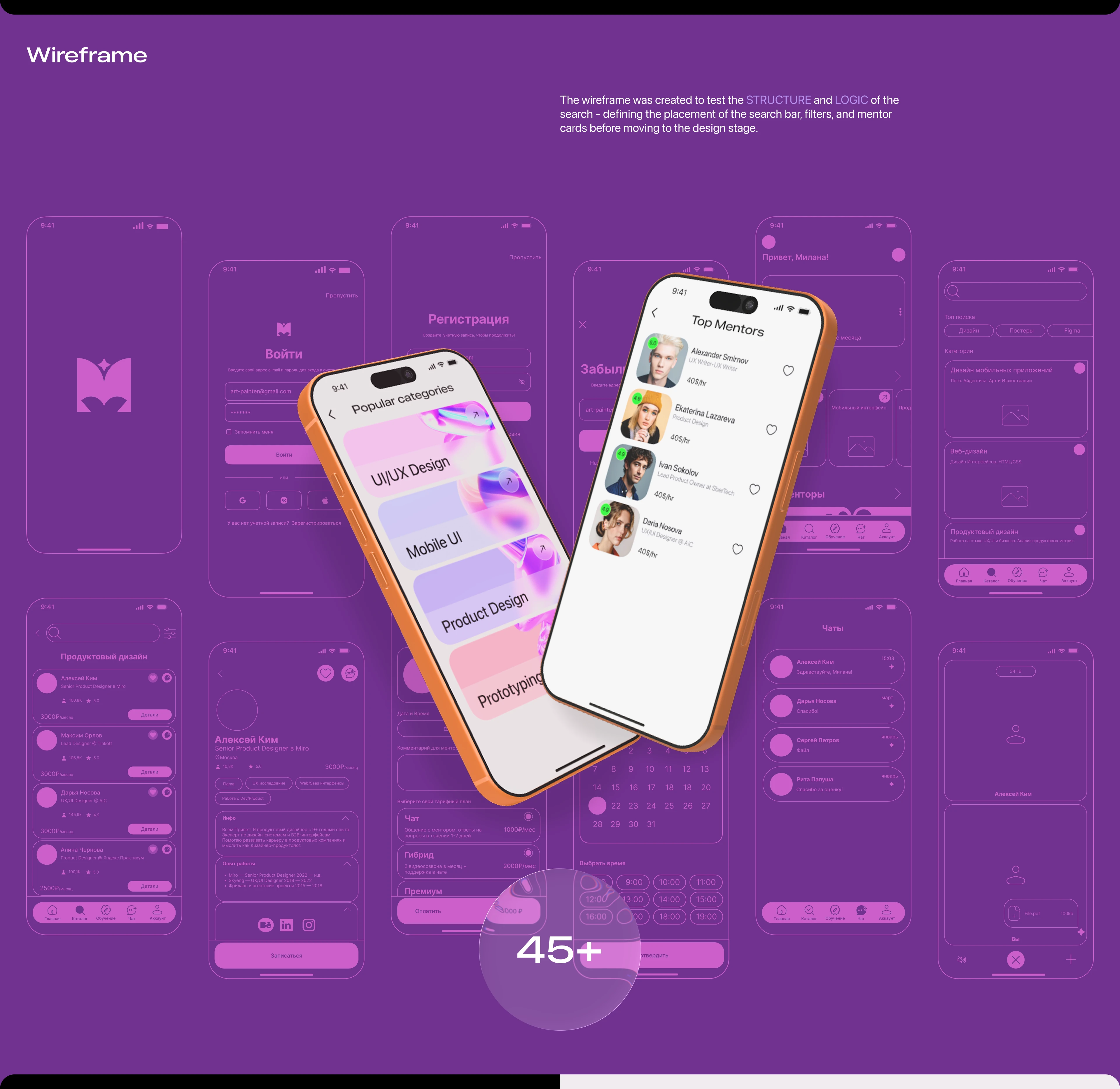 Education app design UX/UI ☞ [MentorUP] — Изображение №8 — Интерфейсы, Иллюстрация на Dprofile