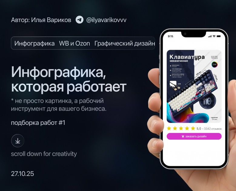 Дизайн карточек товаров/Инфографика/Wildberries/Ozon — Маркетинг на Dprofile