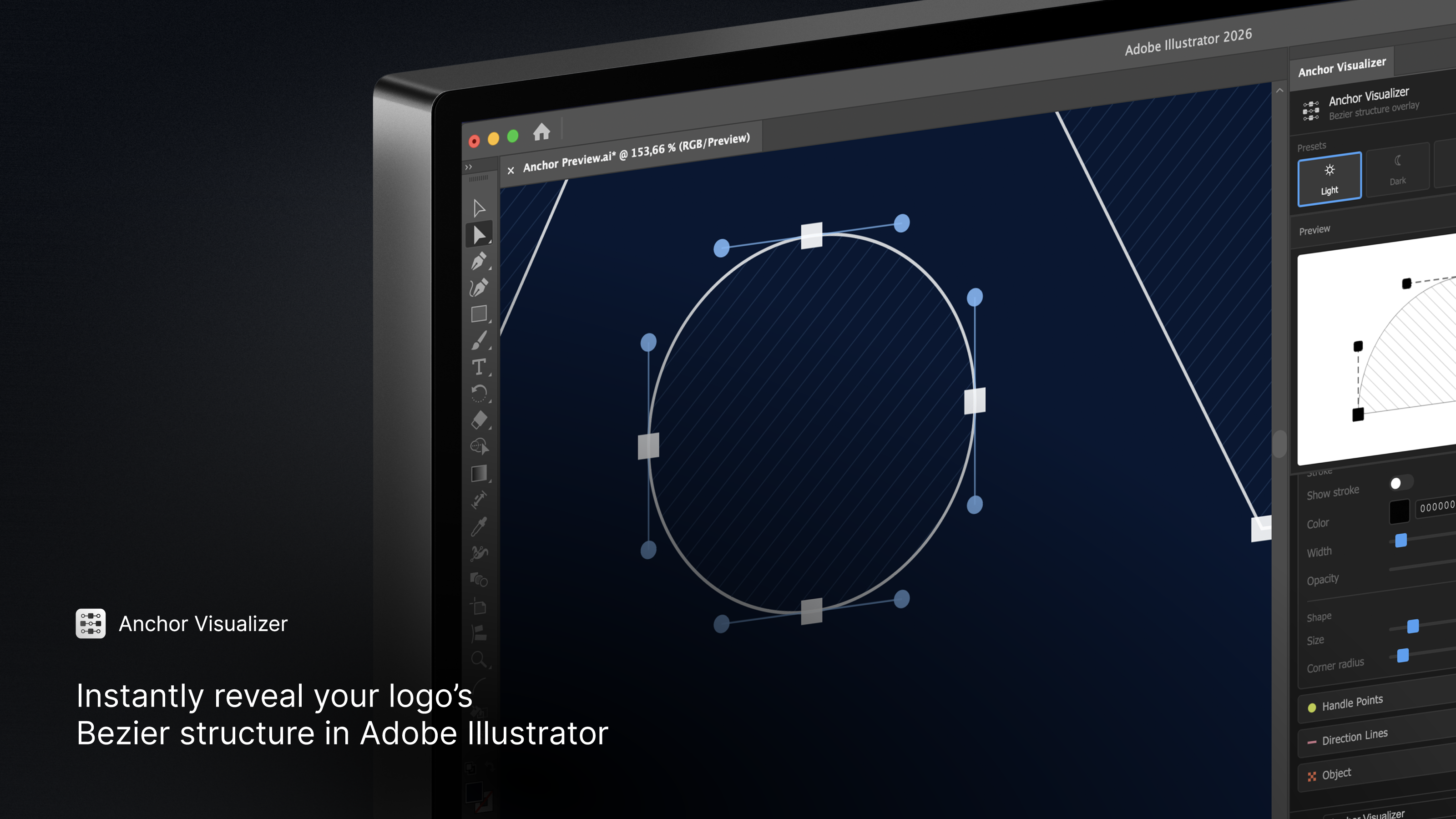 Anchor Visualizer — Bezier Overlay for Illustrator — Изображение №1 — Брендинг, Графика на Dprofile