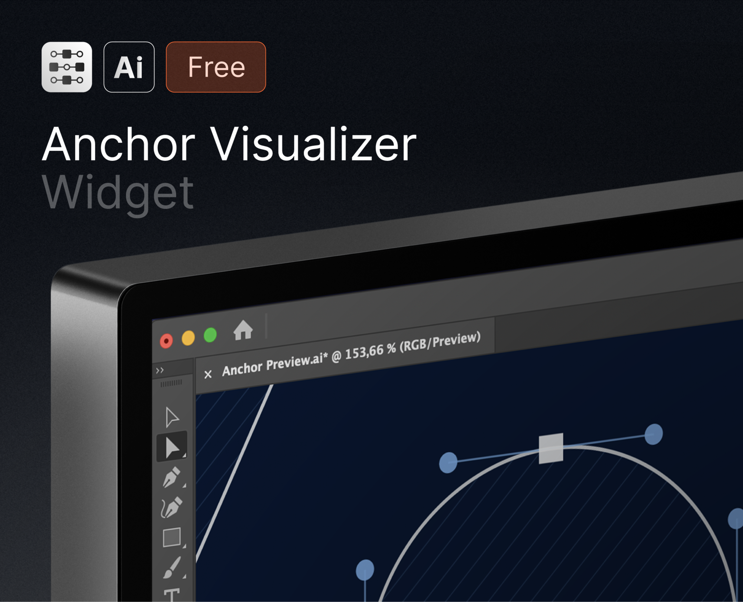 Anchor Visualizer — Bezier Overlay for Illustrator на Dprofile