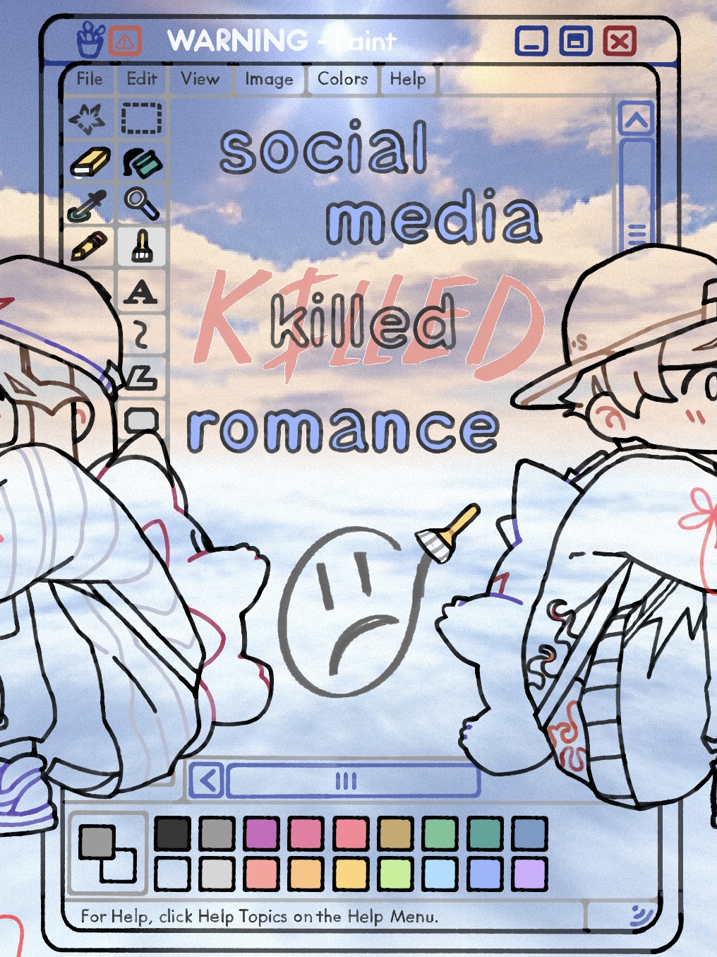 "social media killed romance" — Изображение №3 — Иллюстрация на Dprofile