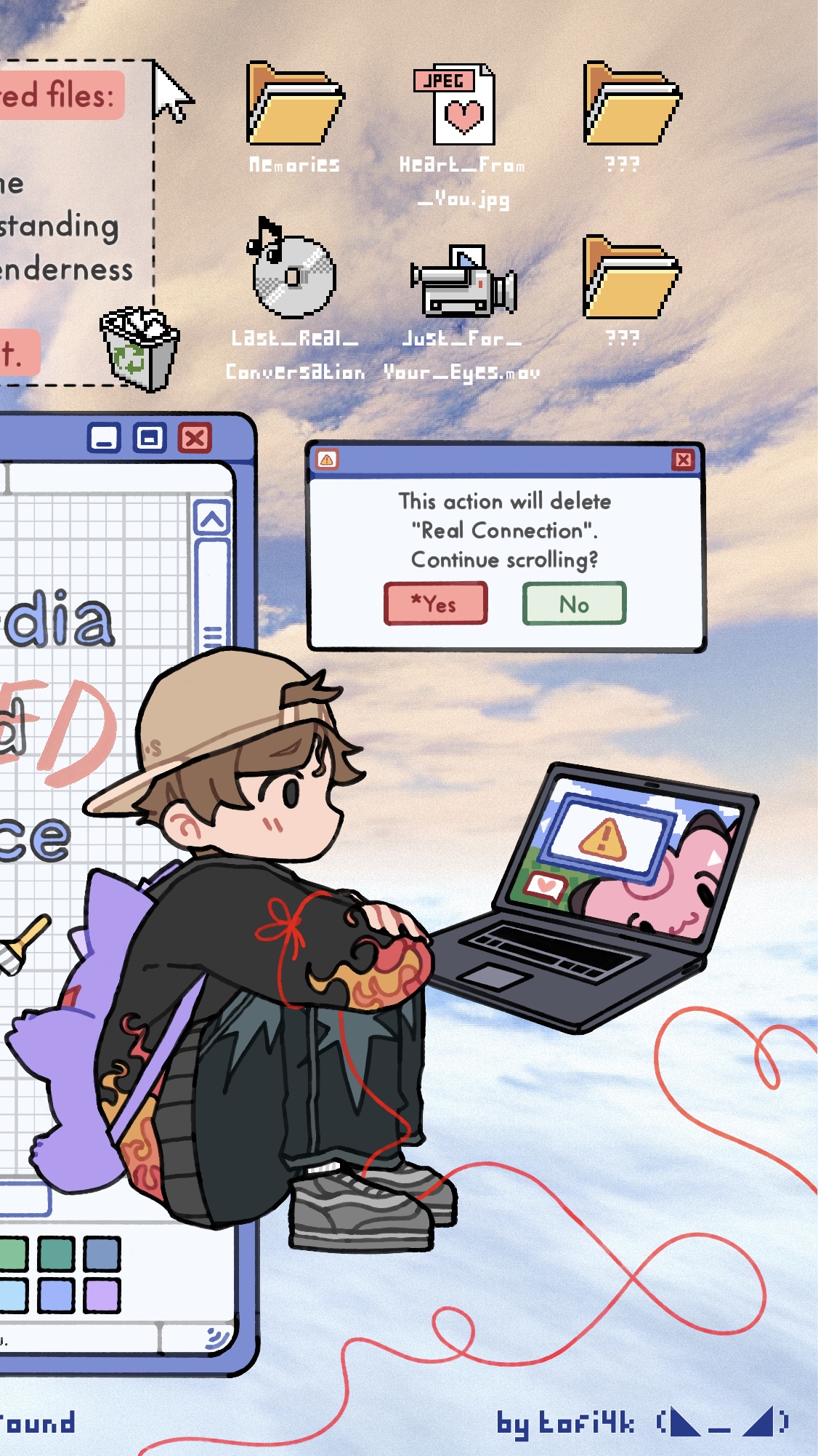"social media killed romance" — Изображение №4 — Иллюстрация на Dprofile
