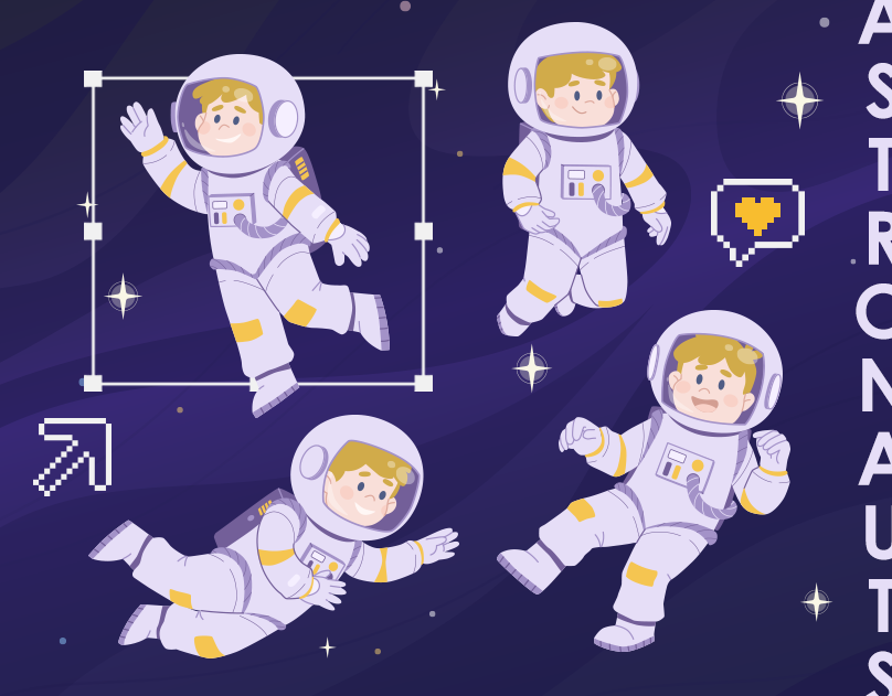 Space travelers — Изображение №2 — Иллюстрация на Dprofile