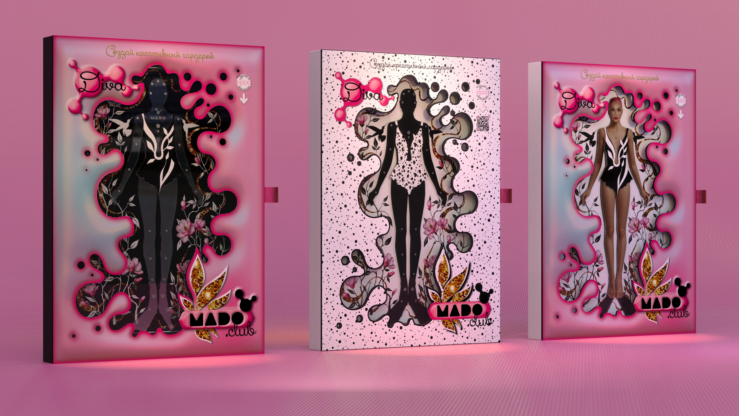 Яркая и выразительная серия упаковок для коллекции кукол “D… — Изображение №1 — Графика, 3D на Dprofile