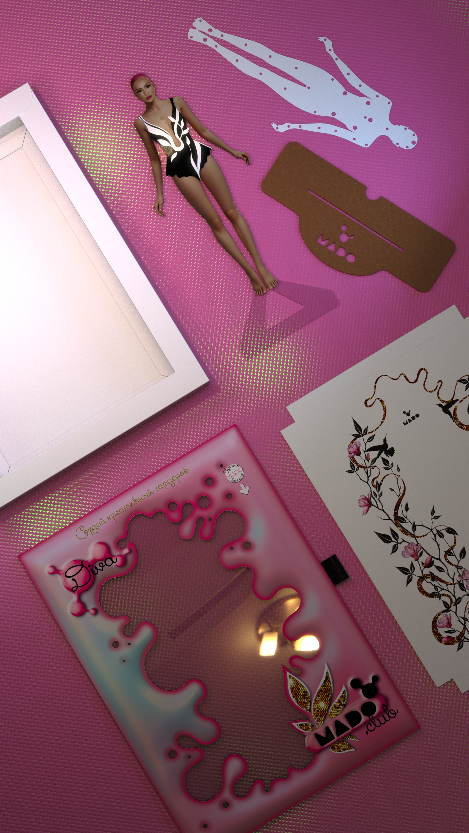 Яркая и выразительная серия упаковок для коллекции кукол “D… — Изображение №8 — Графика, 3D на Dprofile