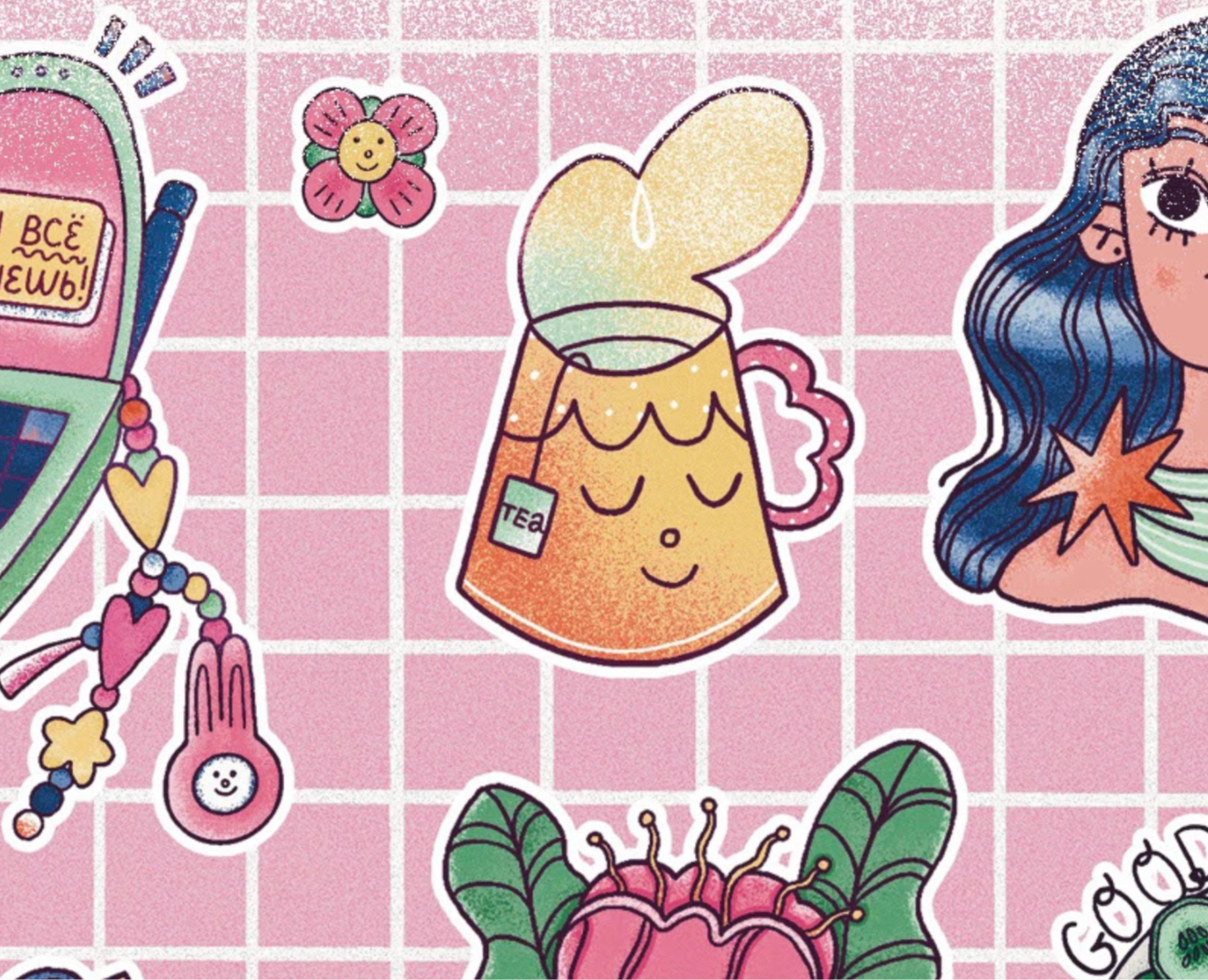 Стикерпак "Go, girl" — Брендинг, Иллюстрация на Dprofile