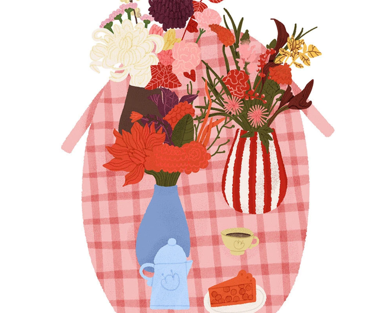 Открытка и постер для службы доставки цветов — Брендинг, Иллюстрация на Dprofile