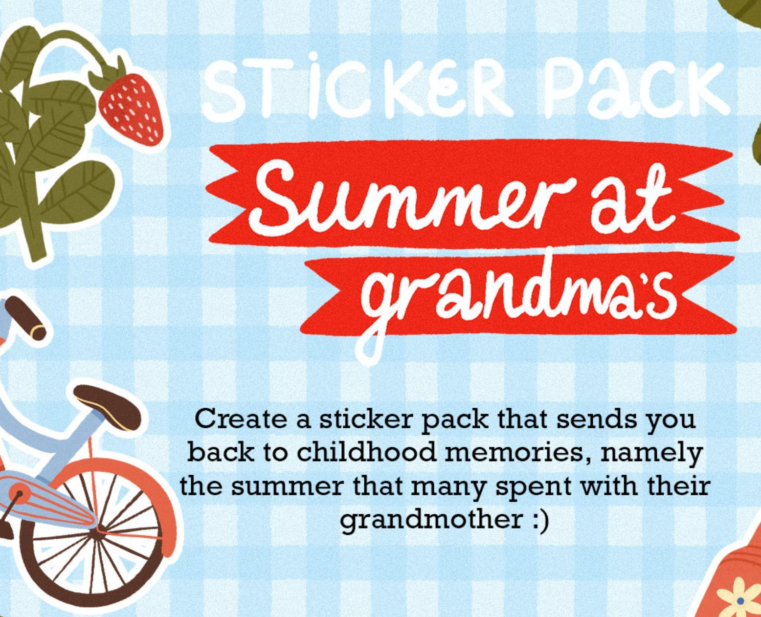 Стикерпак "Лето у бабушки" — Брендинг, Иллюстрация на Dprofile