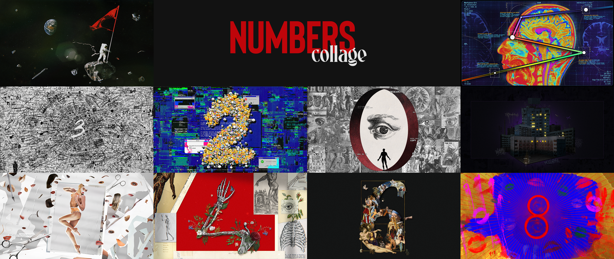 COLLAGE NUMBERS — Изображение №1 — Иллюстрация, Графика на Dprofile