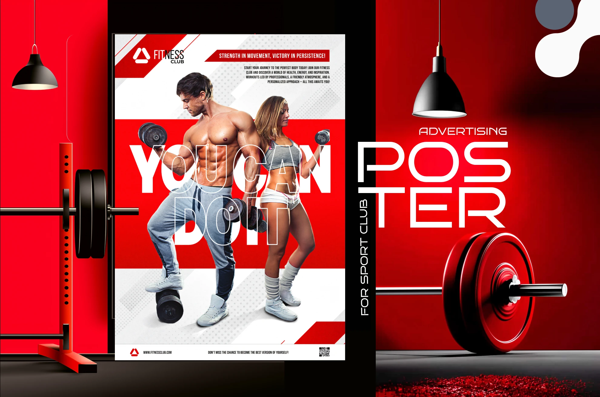 Рекламный постер для спортивного клуба — Изображение №1 — Иллюстрация, Графика на Dprofile