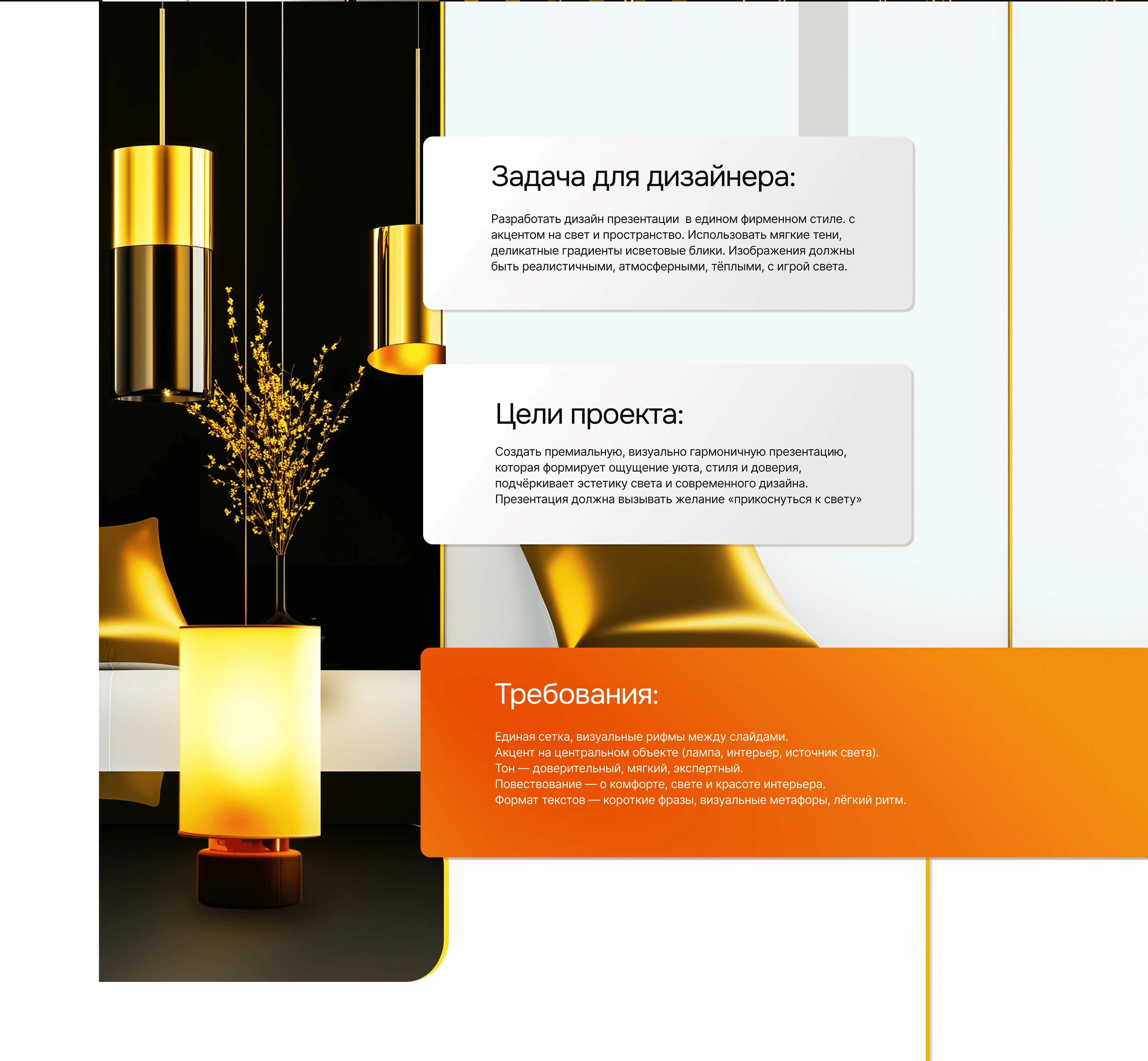 Презентация Интернет-магазина светильников — Изображение №2 — Графика, Маркетинг на Dprofile