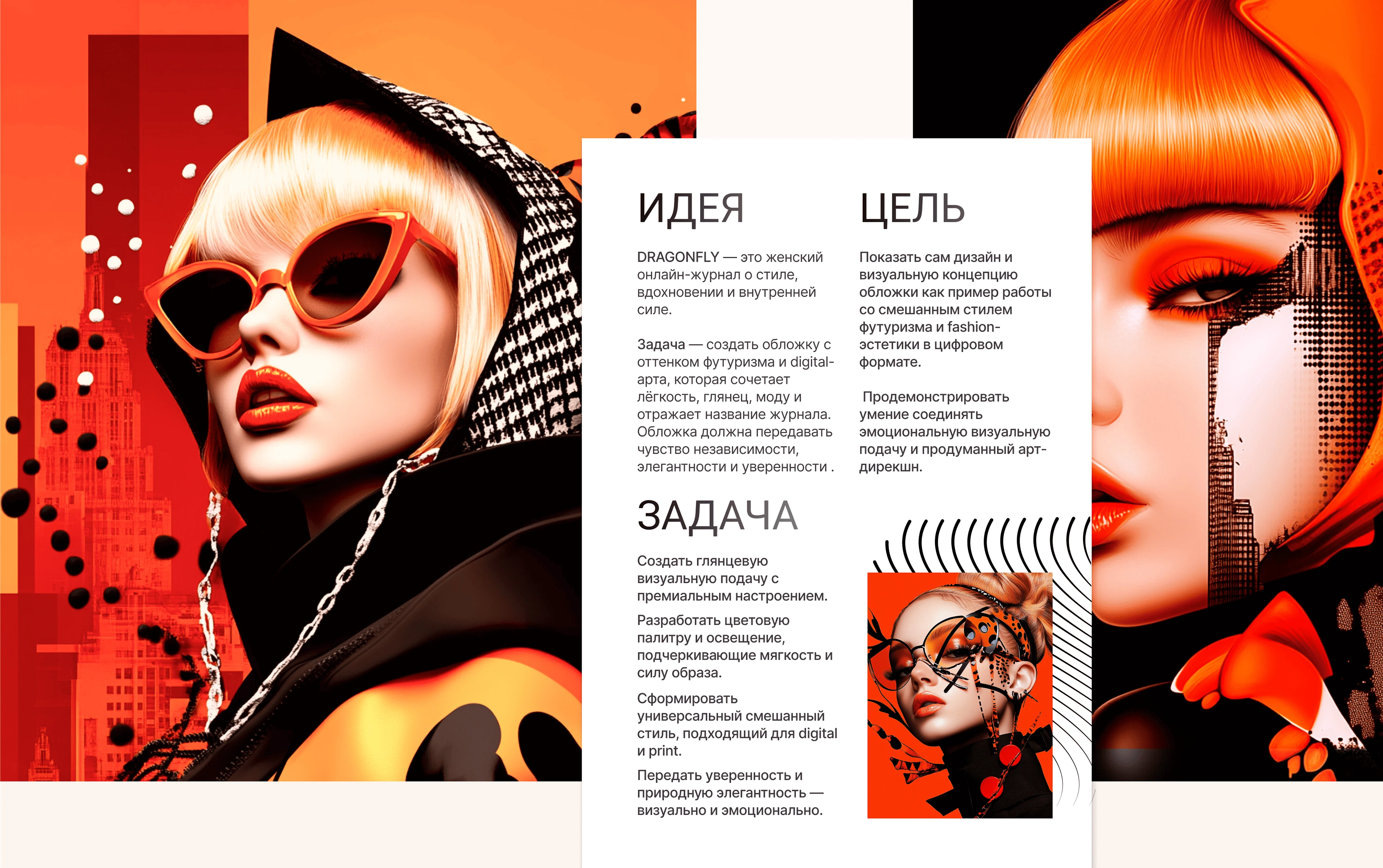 Обложка онлайн-журнала о женской силе и эстетике — Изображение №2 — Графика на Dprofile