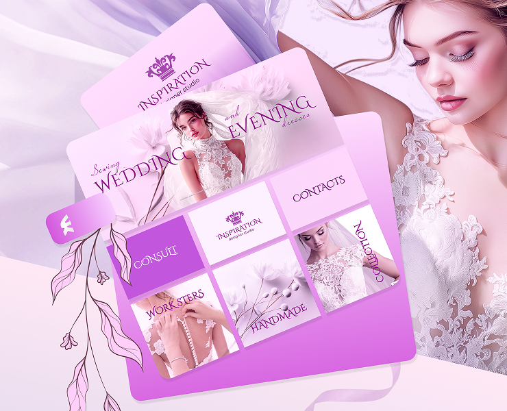 ВК. Салон свадебных платьев — Интерфейсы, Графика на Dprofile