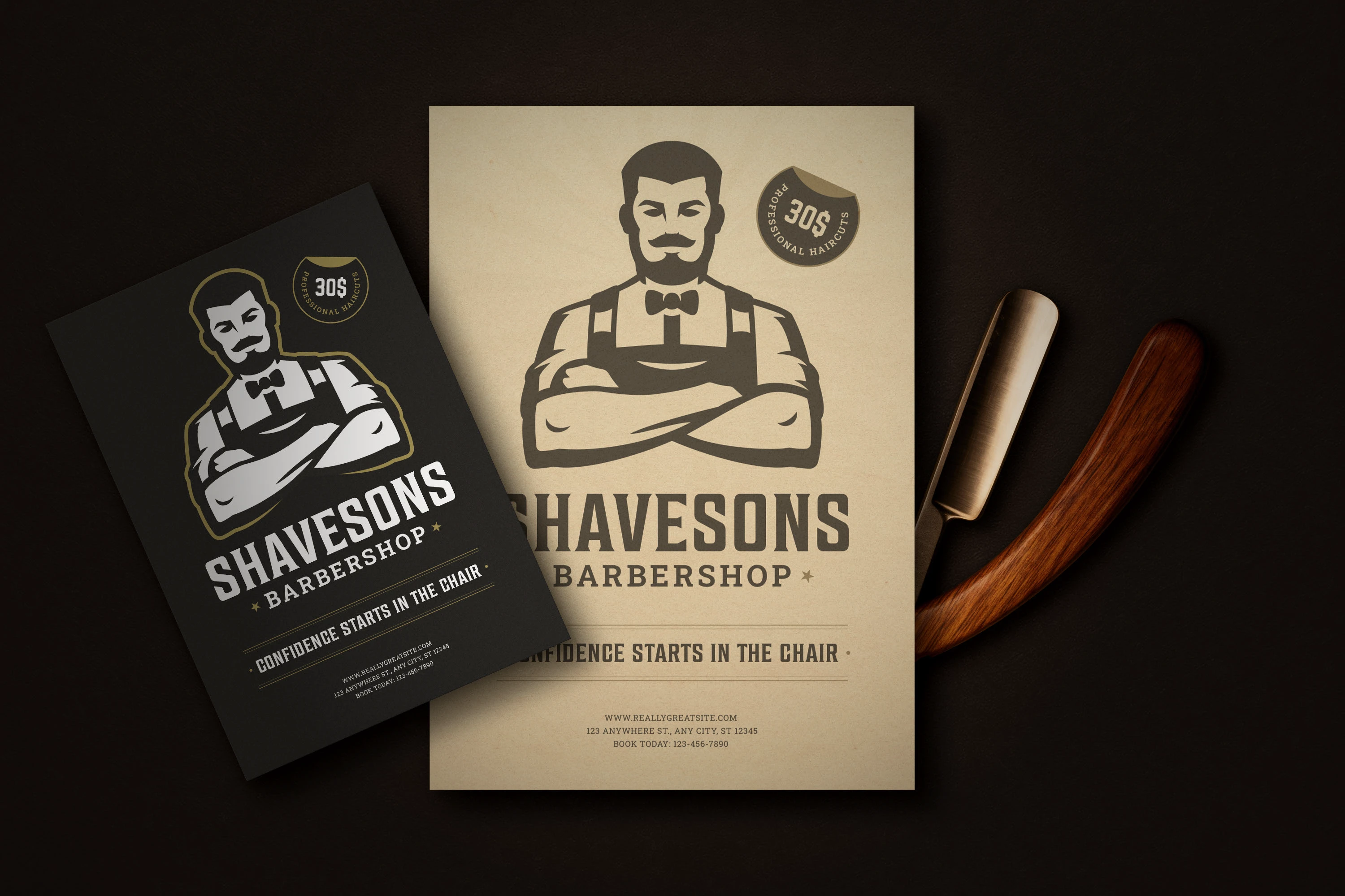 Shavesons Barbershop — Brand Identity — Изображение №10 — Брендинг на Dprofile