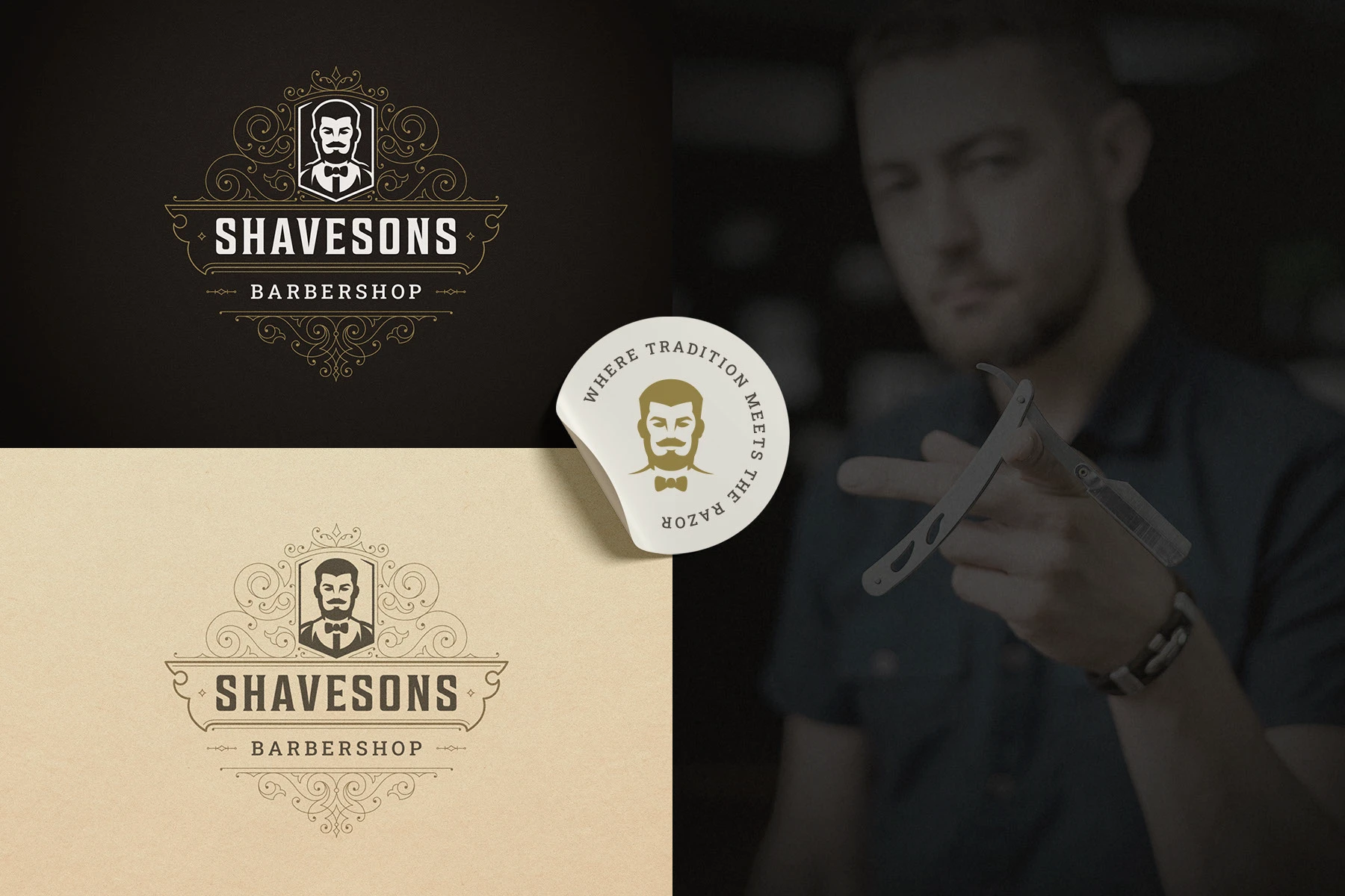 Shavesons Barbershop — Brand Identity — Изображение №2 — Брендинг на Dprofile