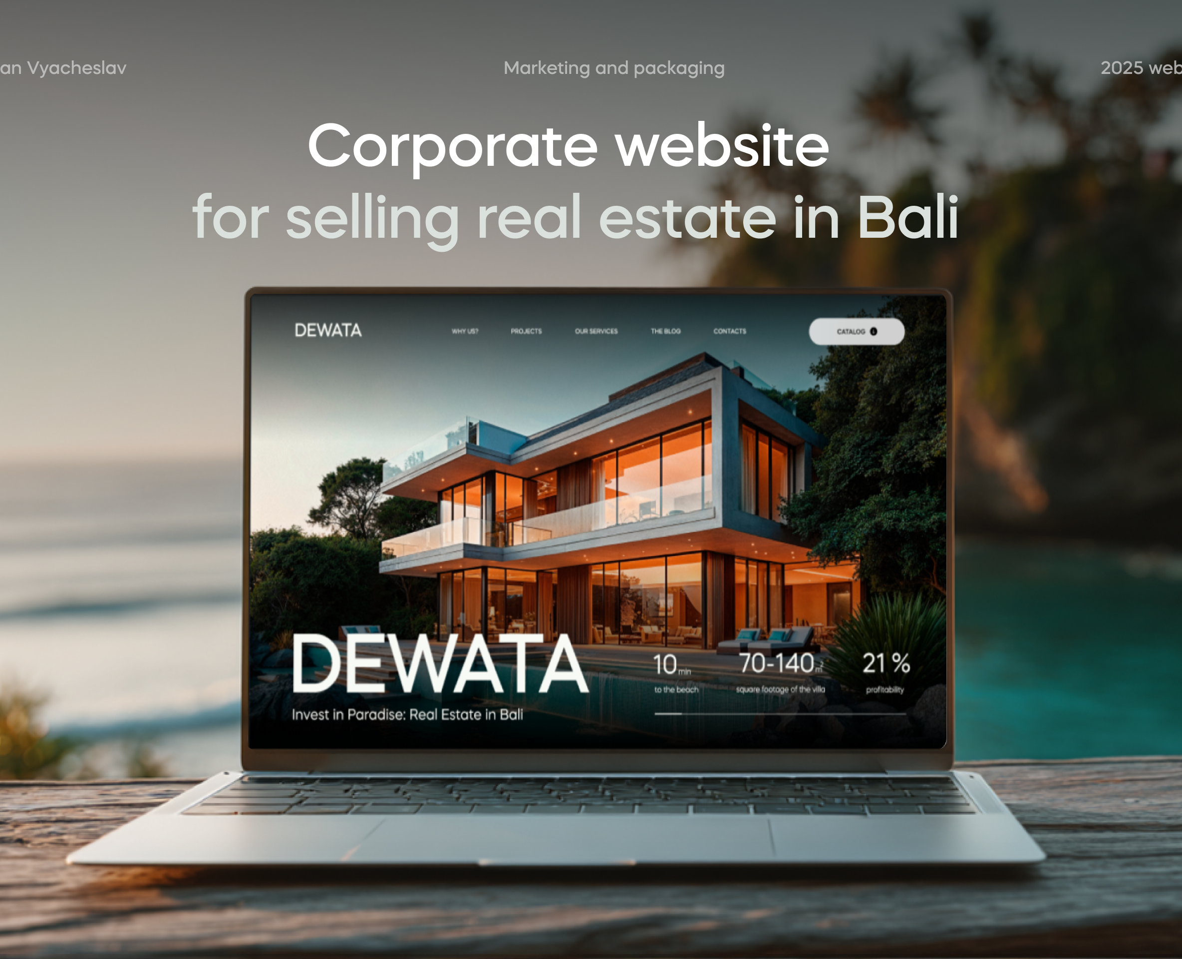 Corporate website of real estate agency in Bali на Dprofile