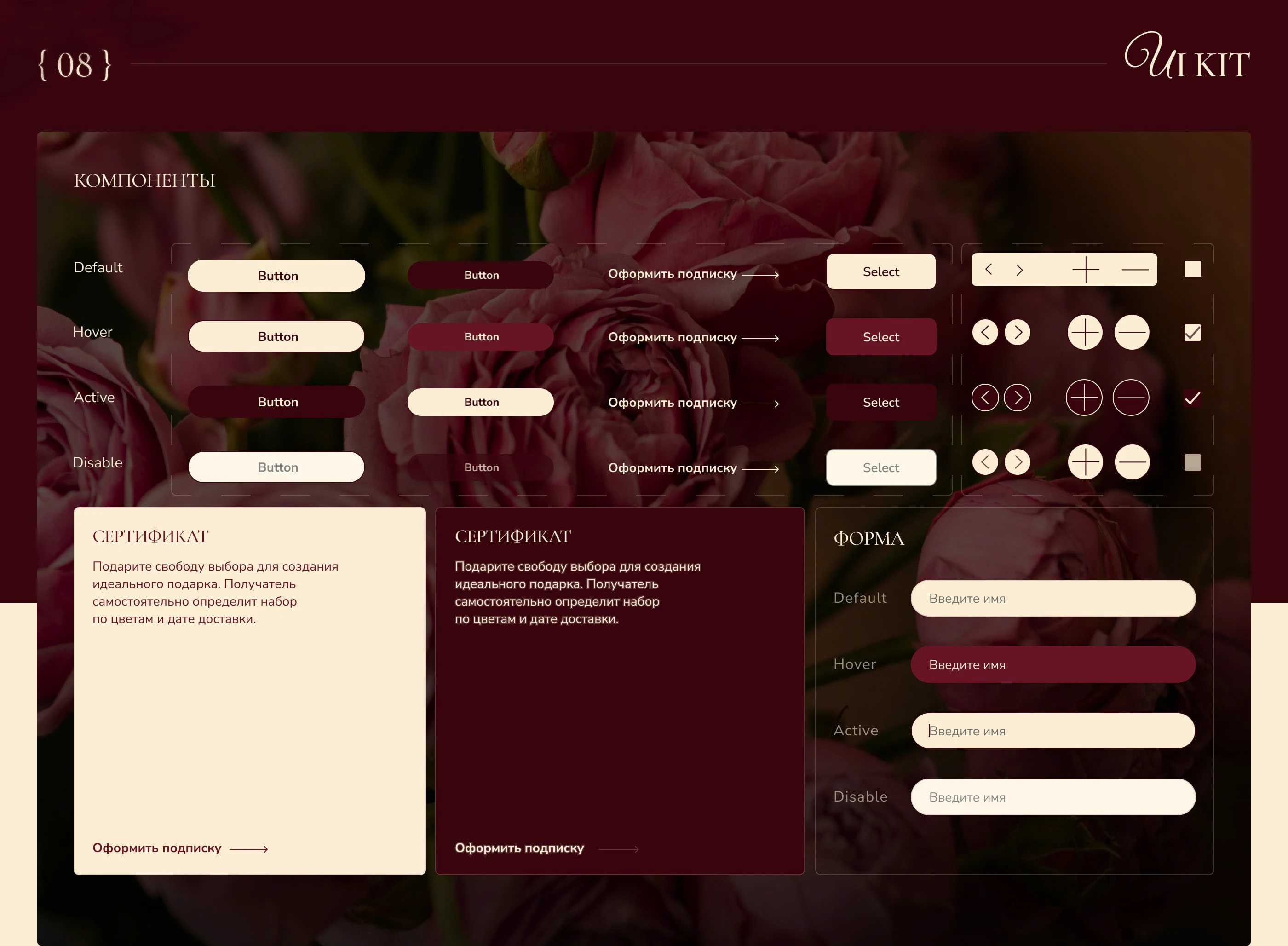 Сайт для цветочной подписки — Изображение №8 — Интерфейсы на Dprofile