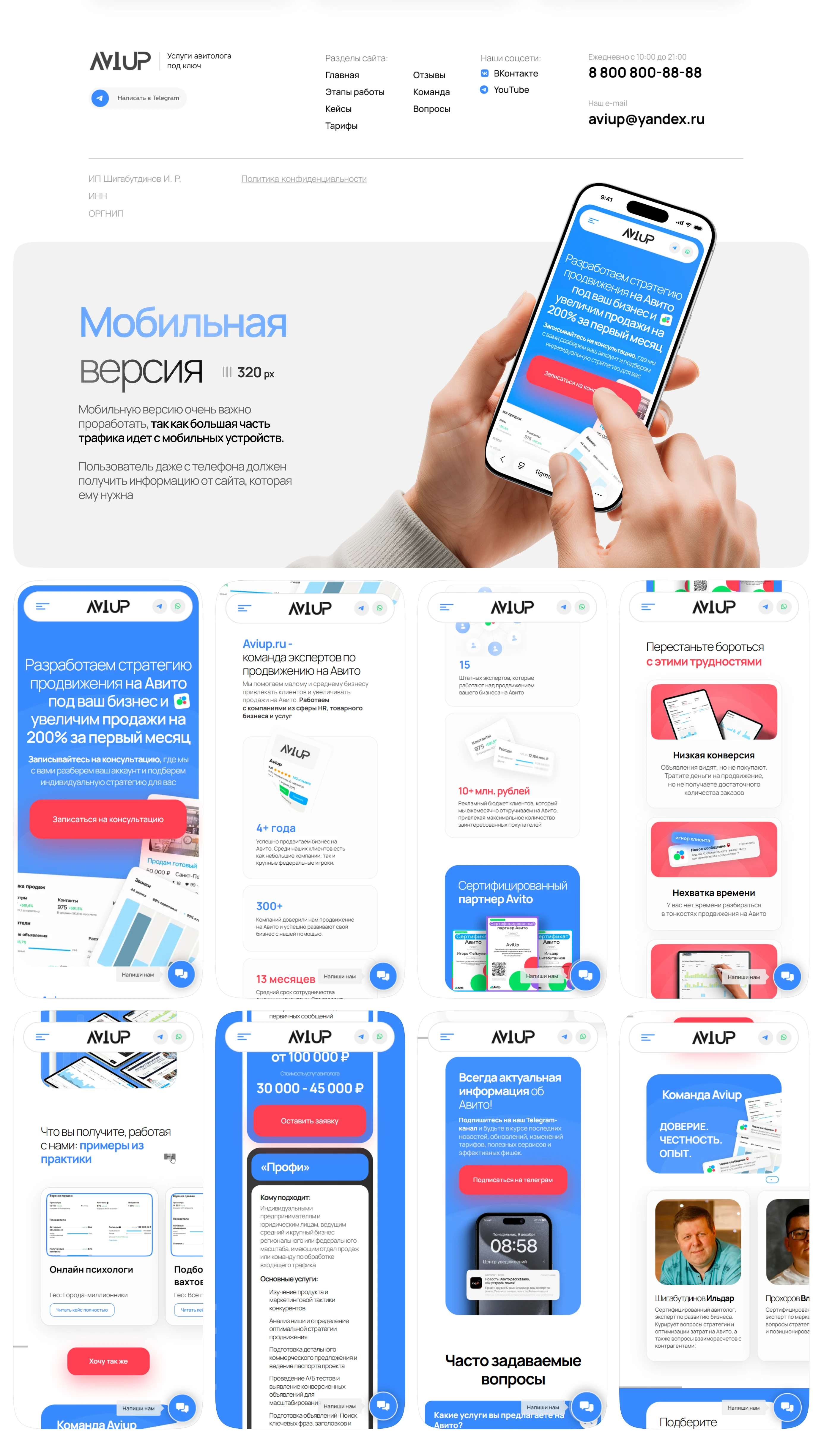 Разработка дизайна сайта для продвижения авитолога — Изображение №4 — Интерфейсы, Маркетинг на Dprofile