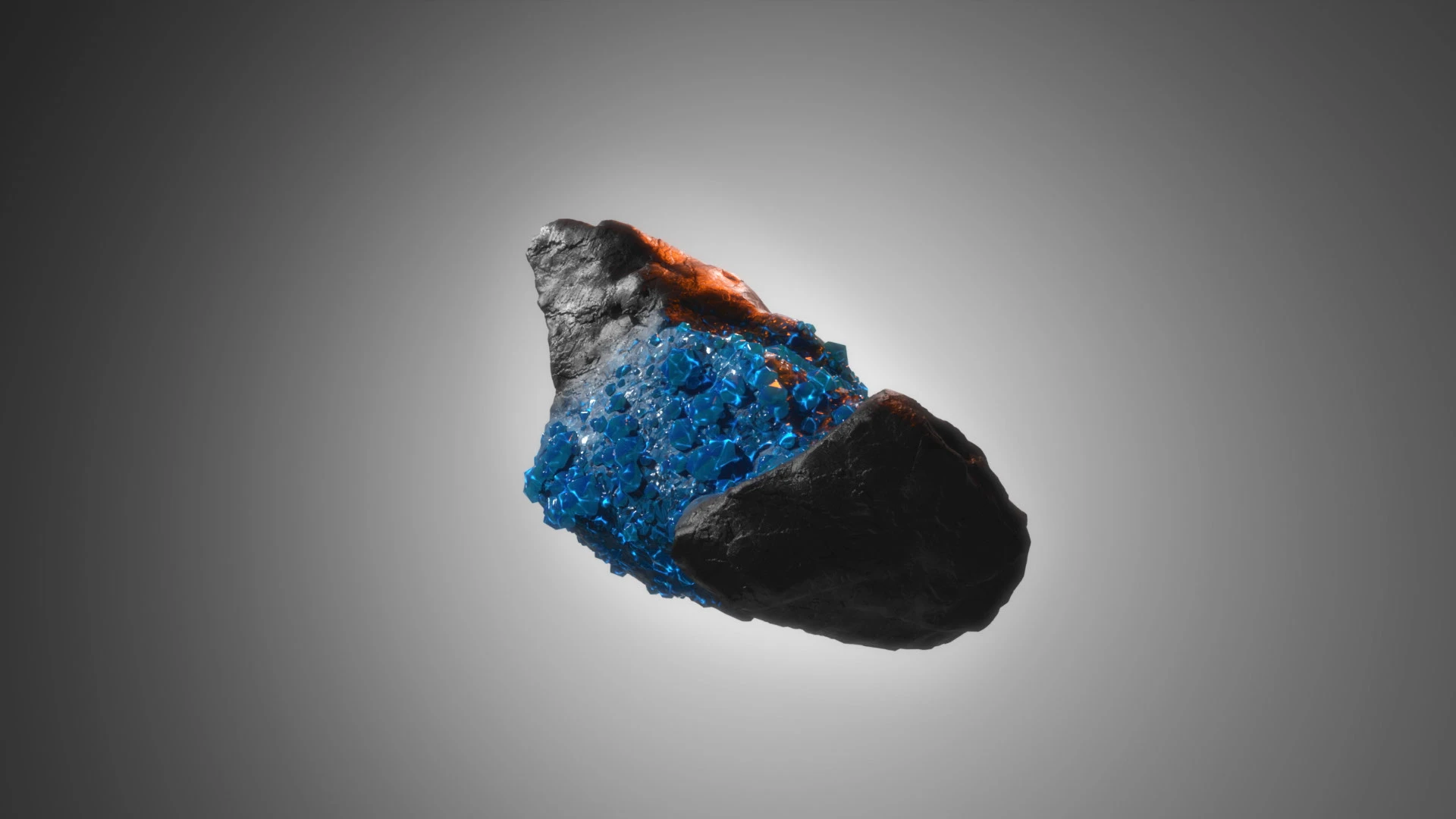 Futuristic Mineral: Blue Energy Crystal — Изображение №1 — Иллюстрация, 3D на Dprofile