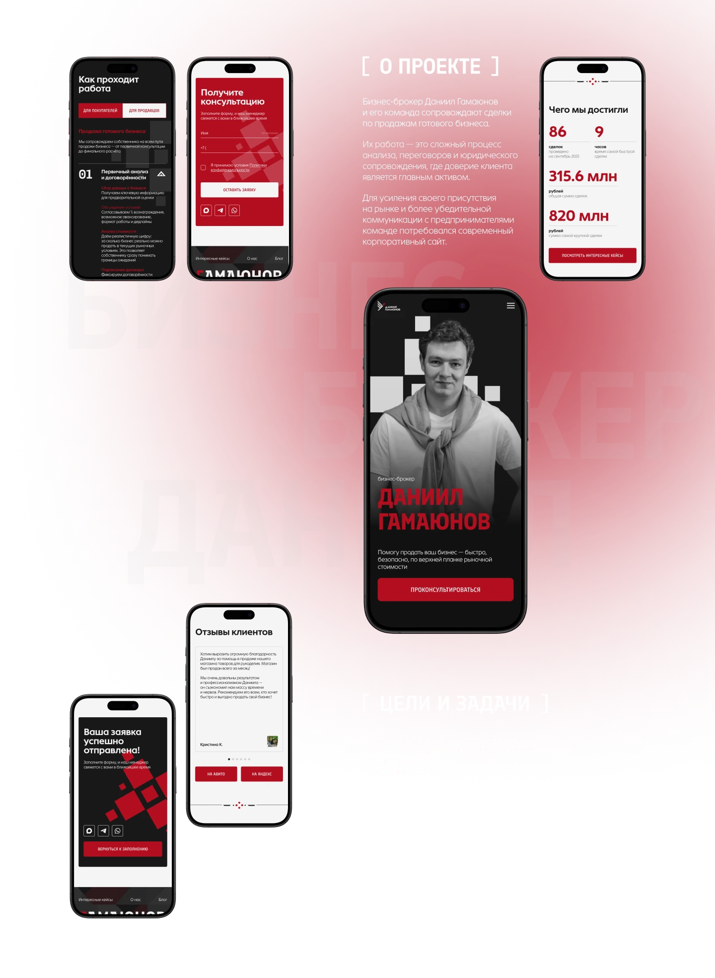 Дизайн сайта для бизнес-брокера — Изображение №2 — Интерфейсы на Dprofile