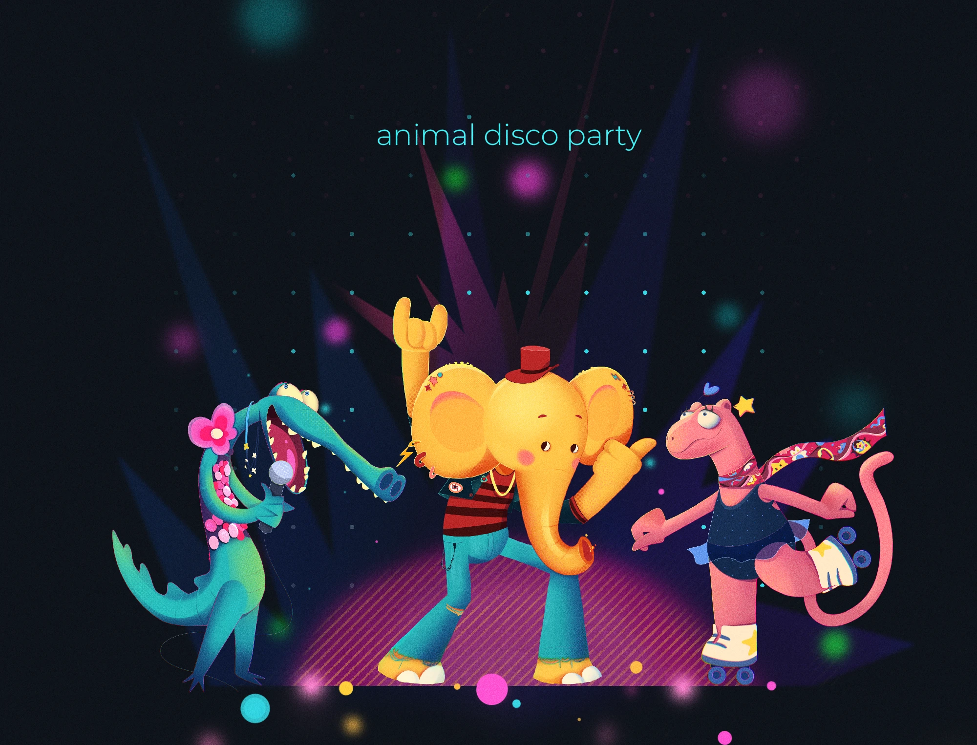 Animal Disco Party — Изображение №1 — Иллюстрация на Dprofile