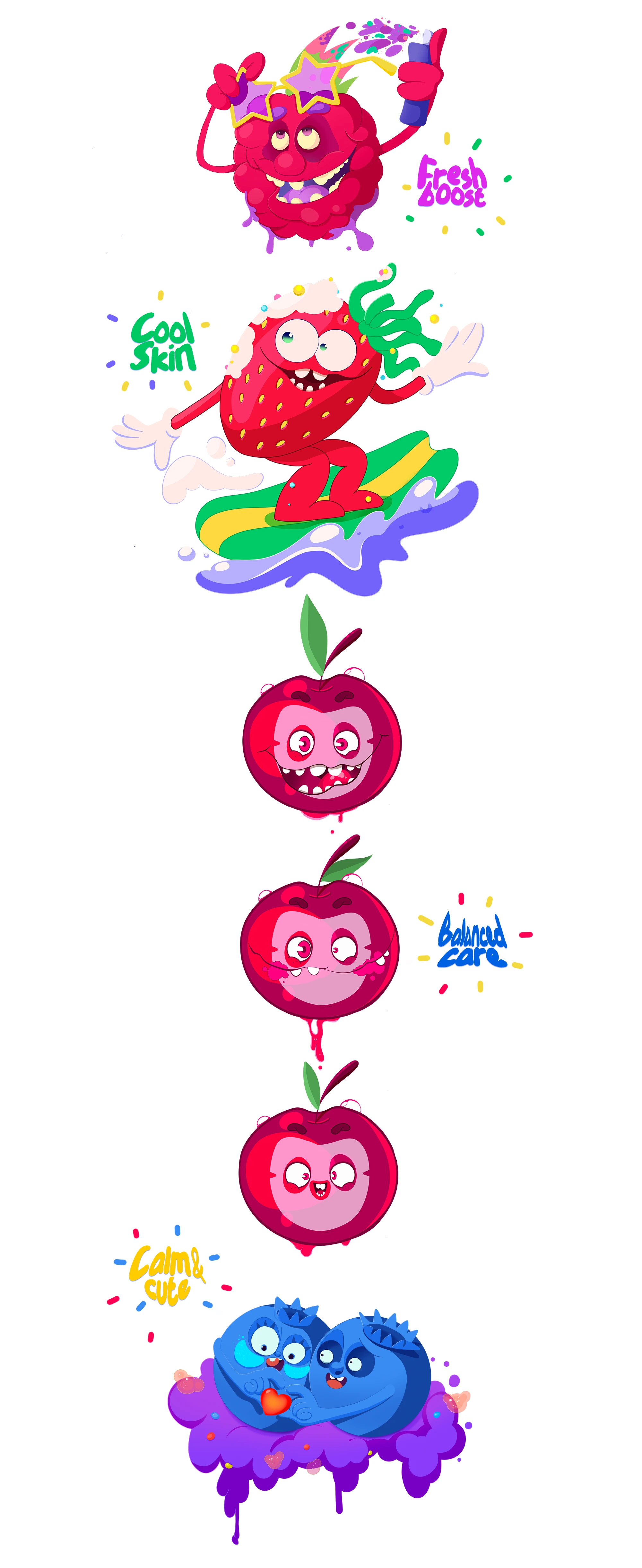 Упаковка тканевых масок. Персонажи — Изображение №3 — Брендинг, Иллюстрация на Dprofile