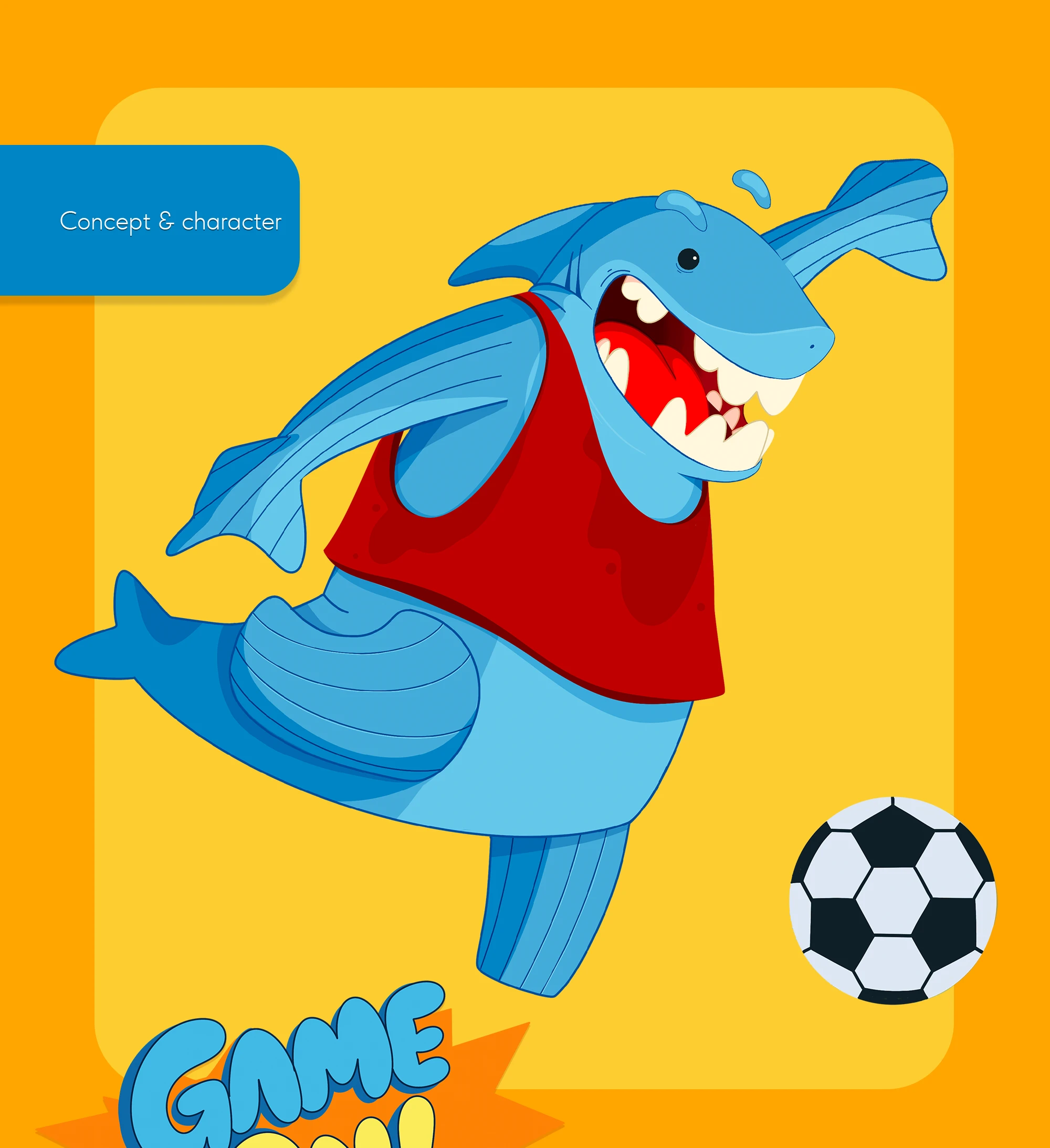 Дизайн упаковки с акулой-футболистом — Изображение №3 — Брендинг, Иллюстрация на Dprofile