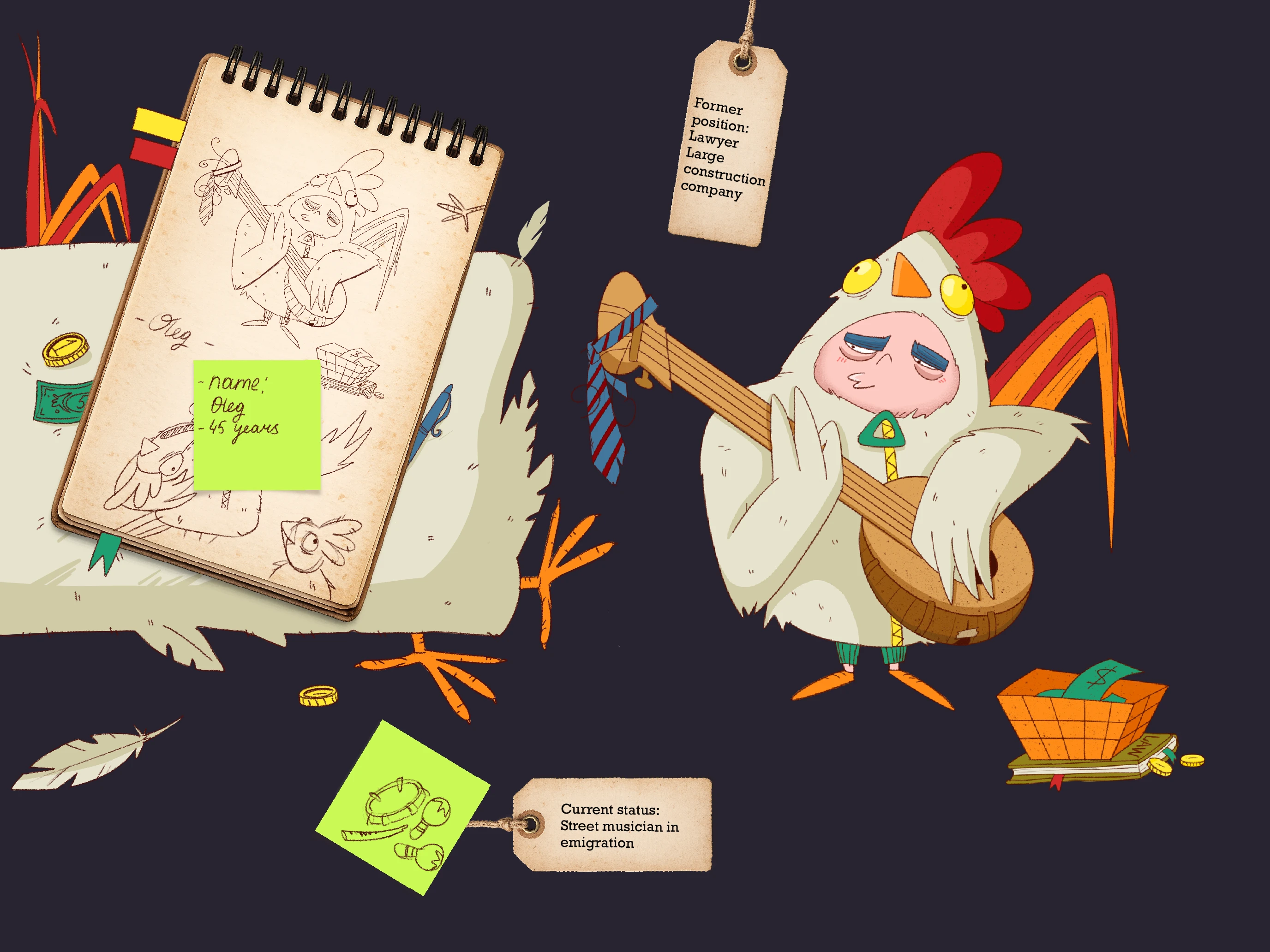 Эмигранты. Персонажи и их роли — Изображение №5 — Брендинг, Иллюстрация на Dprofile