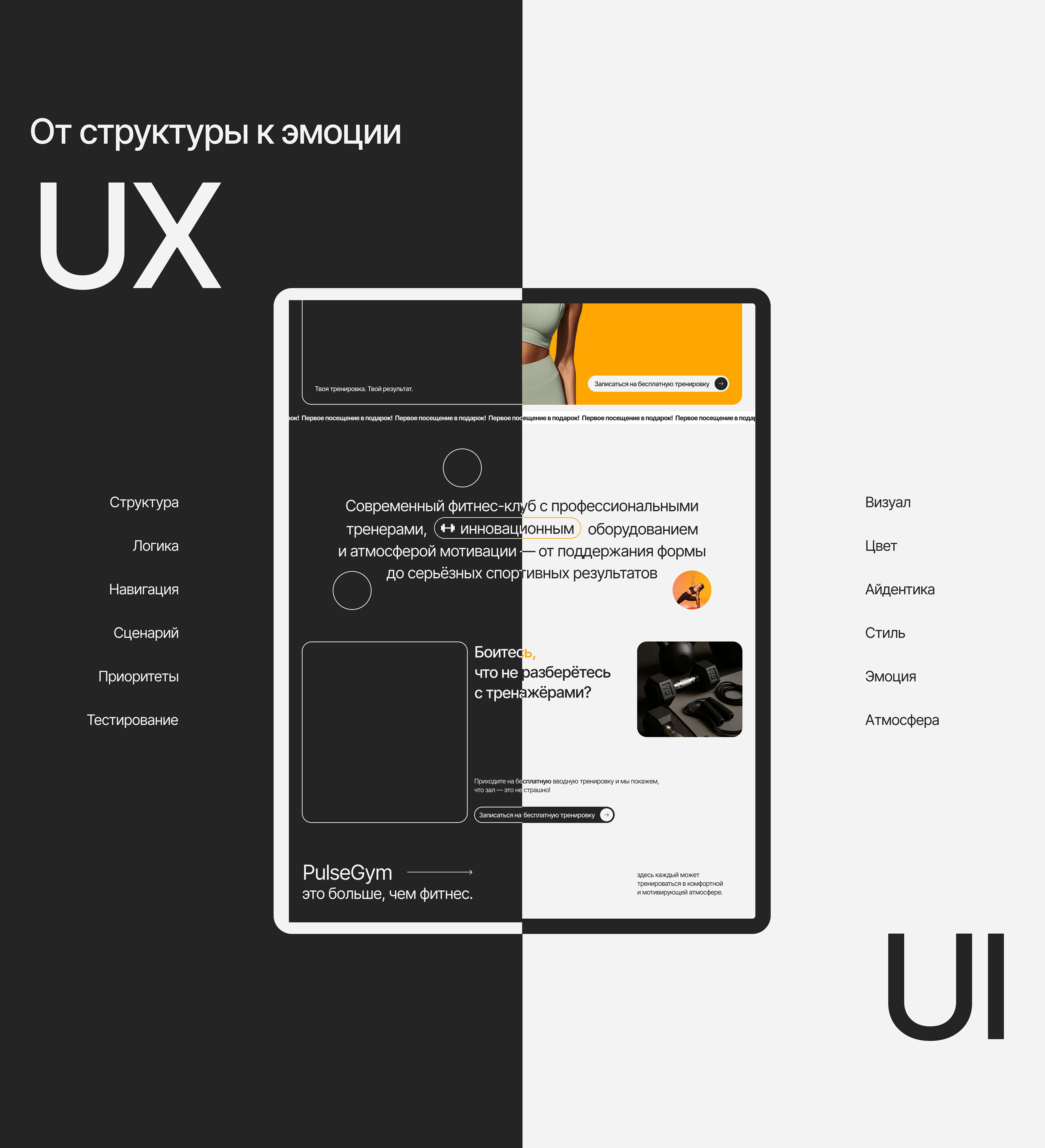 PulseGym / Fitness Club Landing — Изображение №8 — Интерфейсы, Брендинг на Dprofile