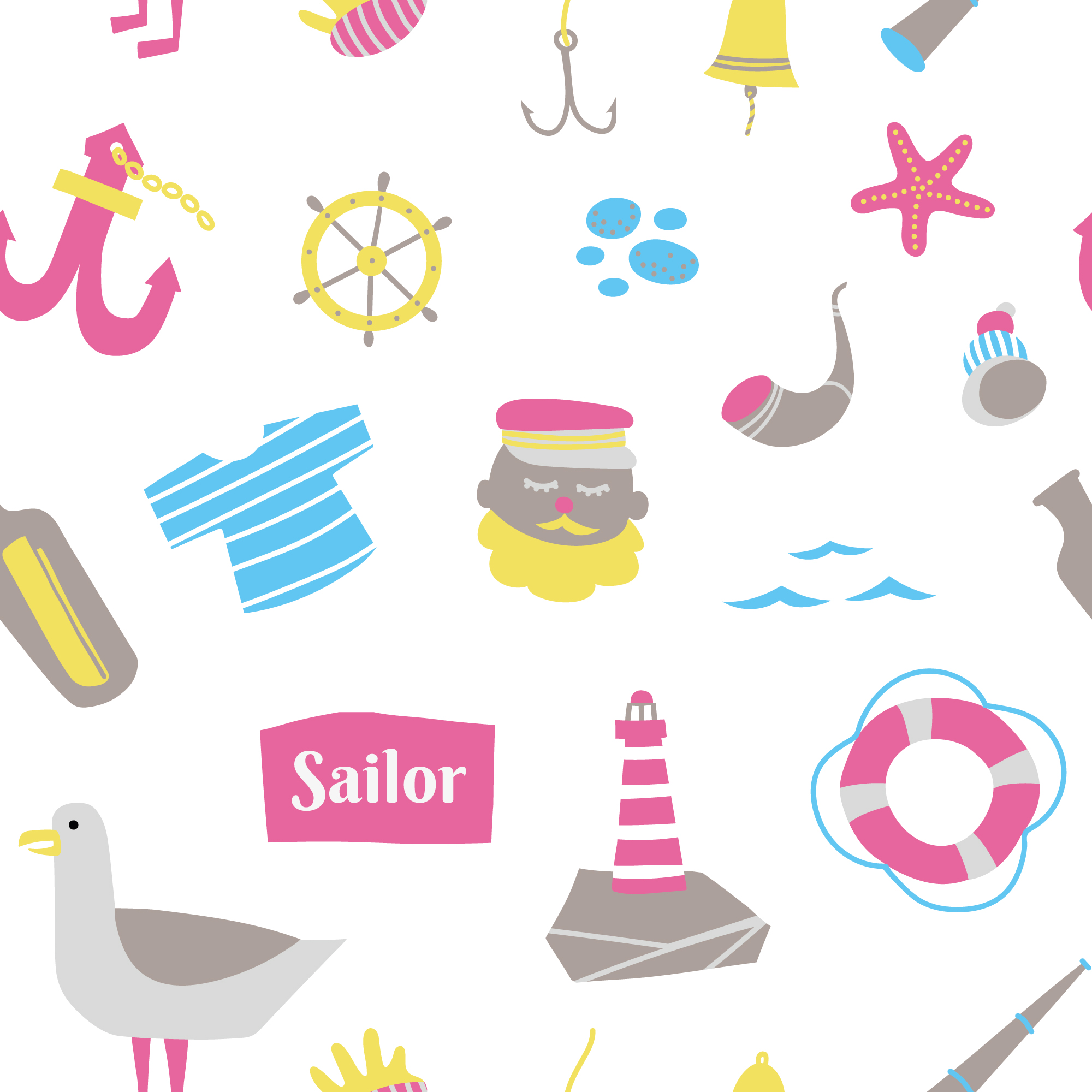 «Nautical» | Паттерн для детской одежды — Изображение №3 — Иллюстрация на Dprofile