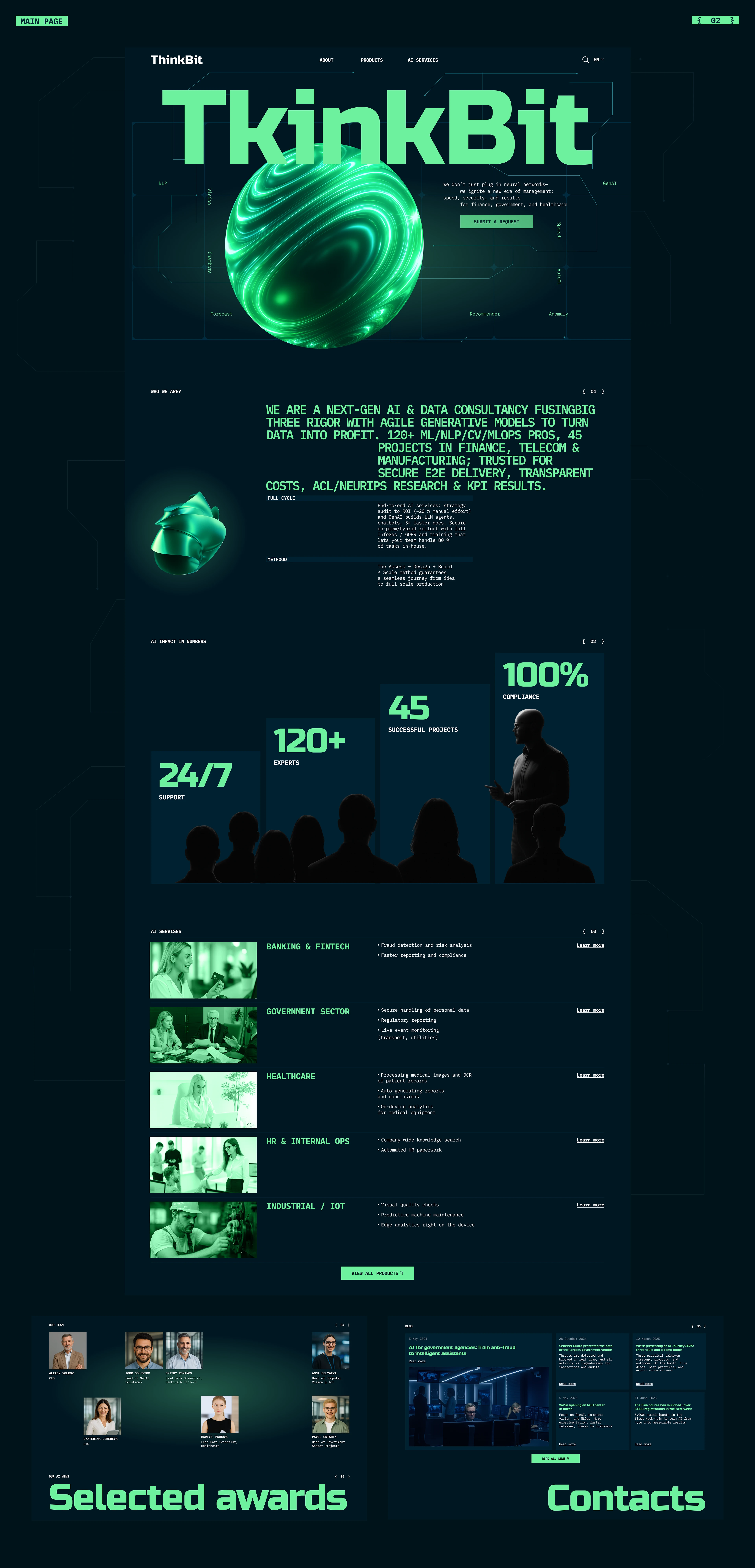 Thinkbit | Corporate site — Изображение №3 — Интерфейсы на Dprofile