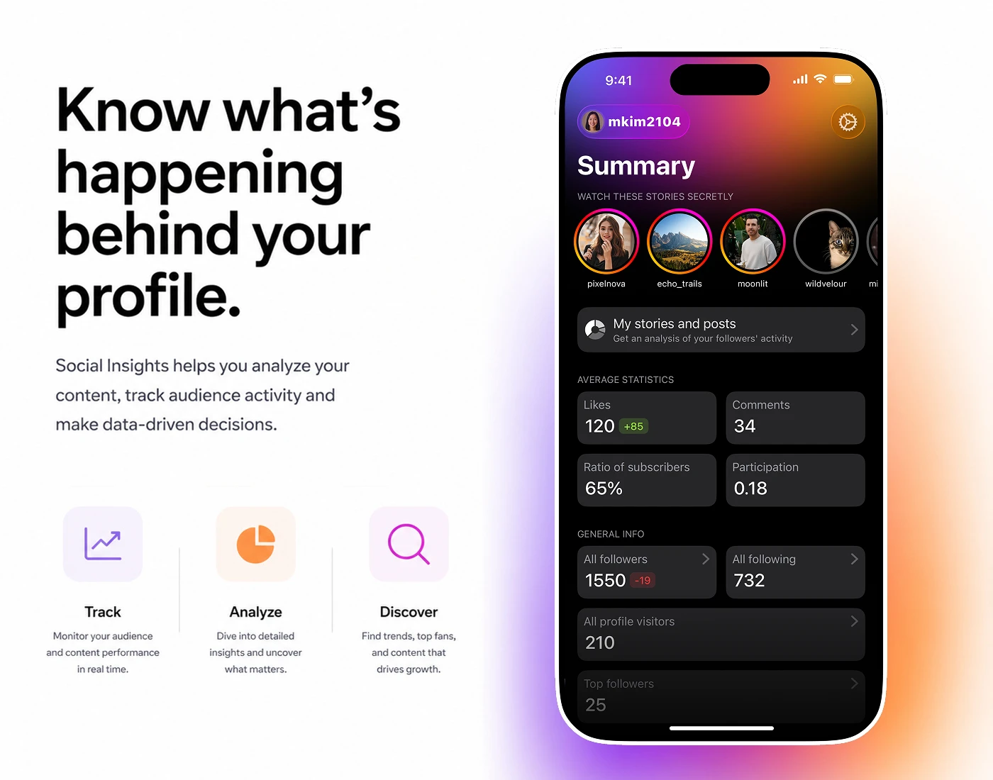 Social Media Analytics App — Изображение №2 — Интерфейсы на Dprofile