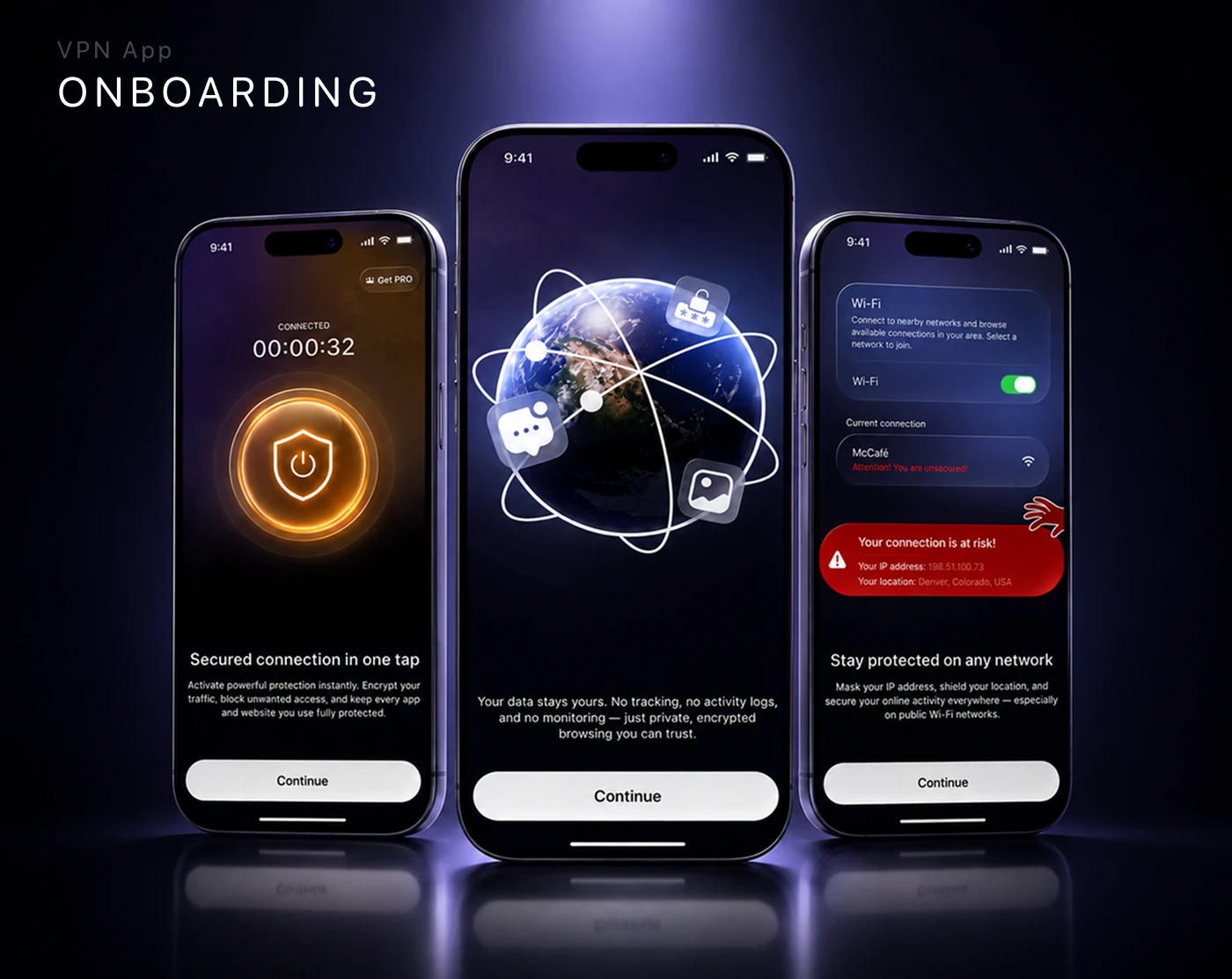 VPN App — Изображение №1 — Интерфейсы на Dprofile