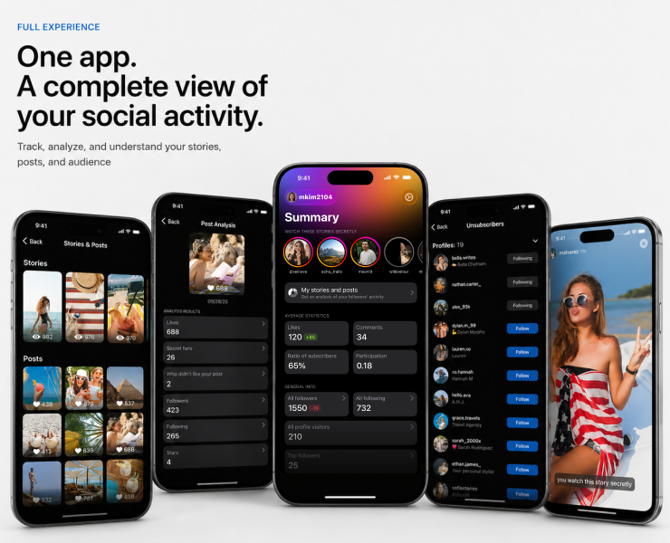 Social Media Analytics App — Интерфейсы на Dprofile