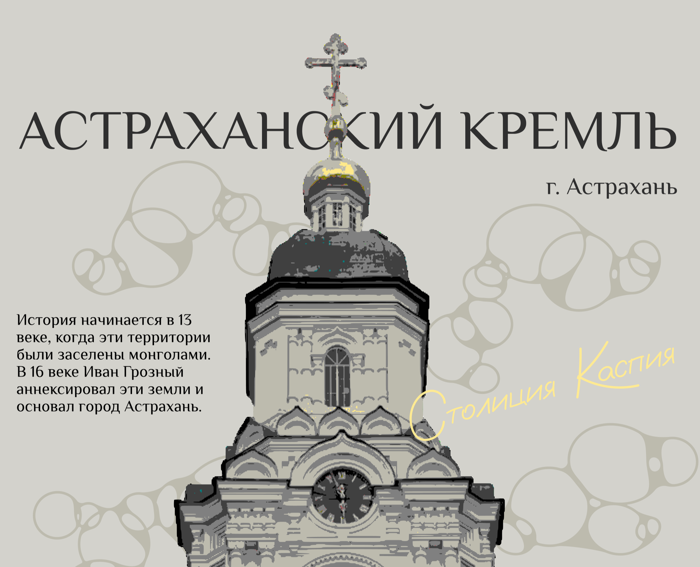 ПОСТЕР/Достопримечательность Астрахани — Графика, Архитектура на Dprofile