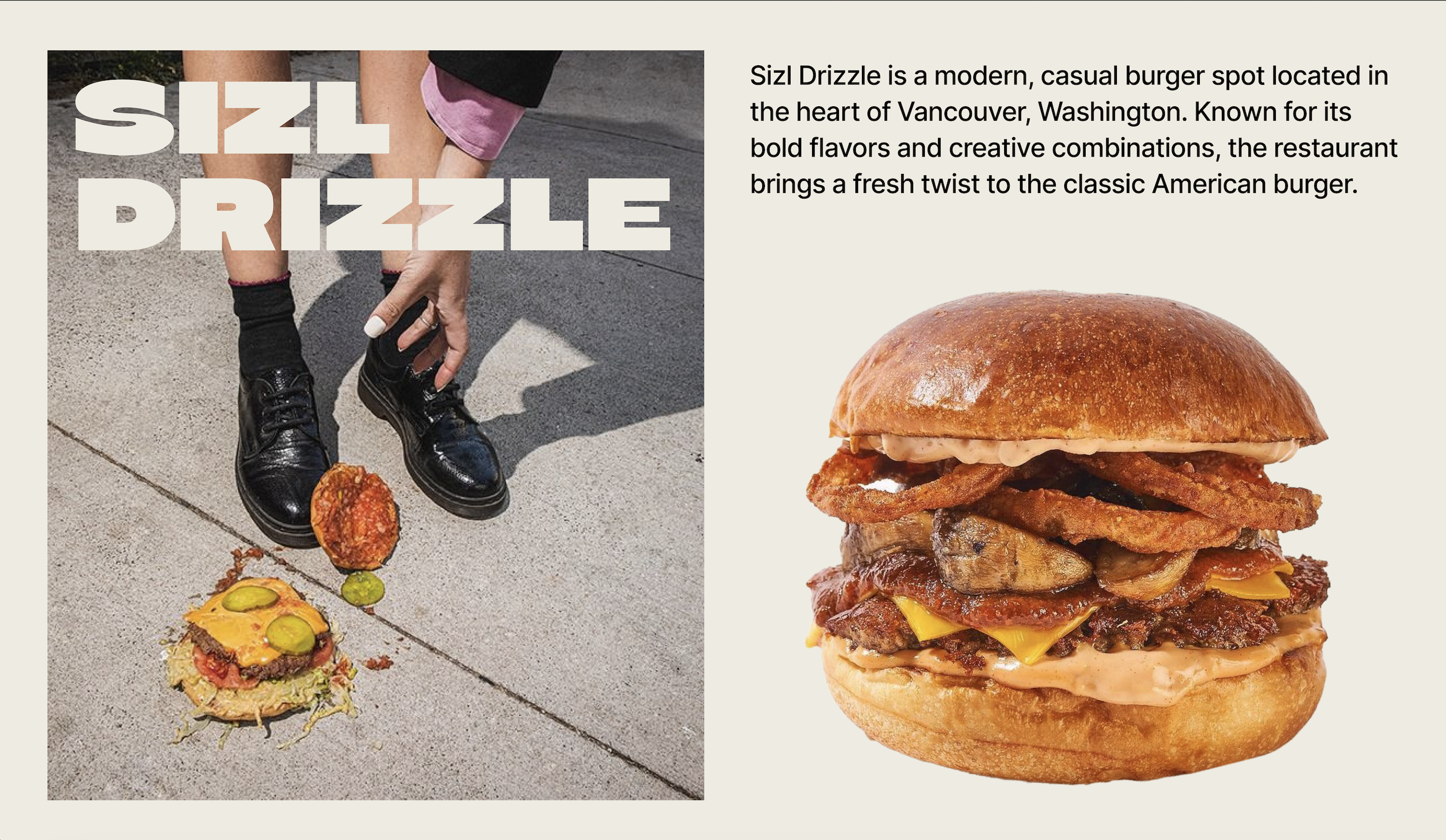 SIZL DRIZZLE Burger & fries — Изображение №8 — Брендинг на Dprofile