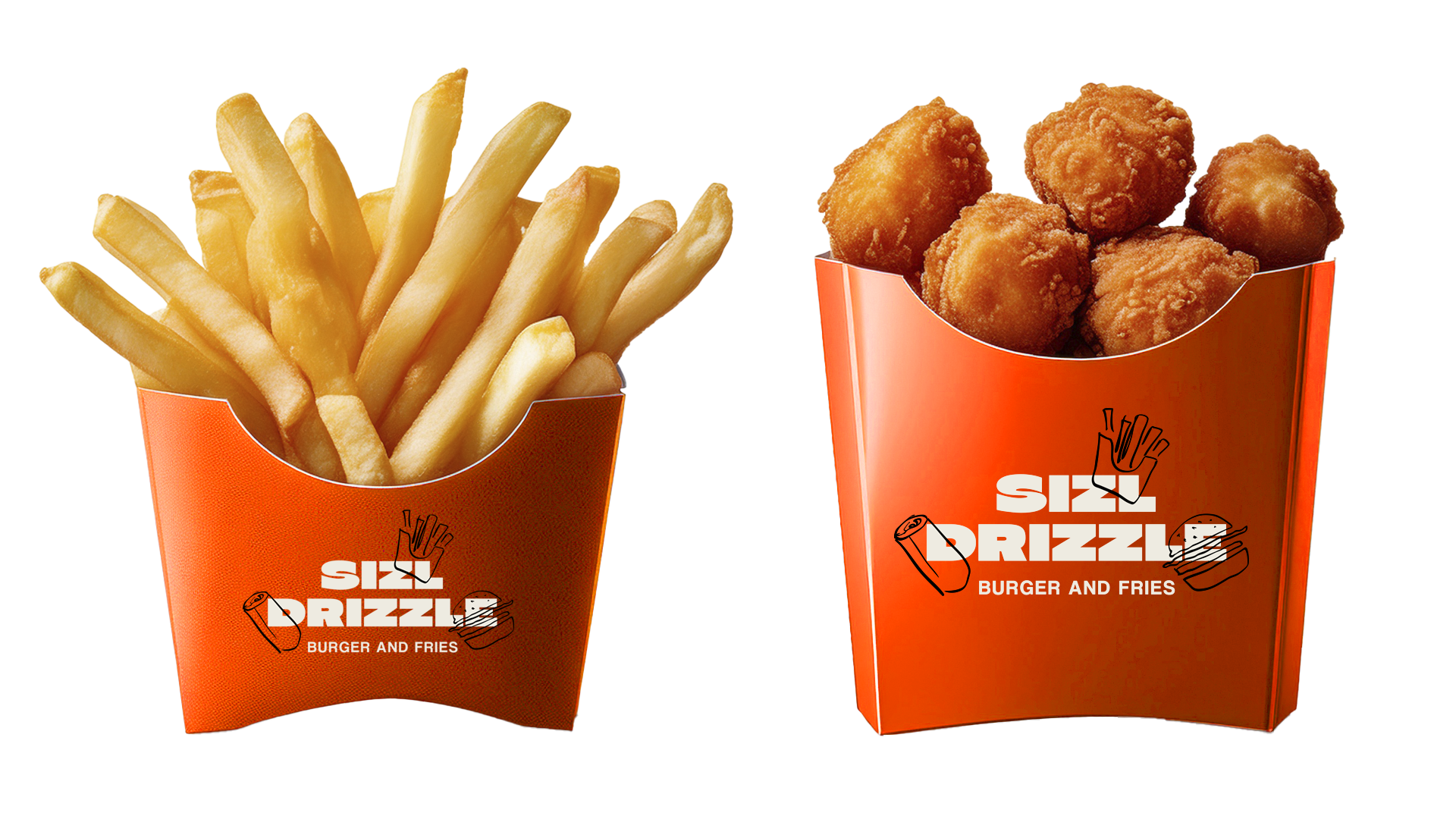 SIZL DRIZZLE Burger & fries — Изображение №27 — Брендинг на Dprofile