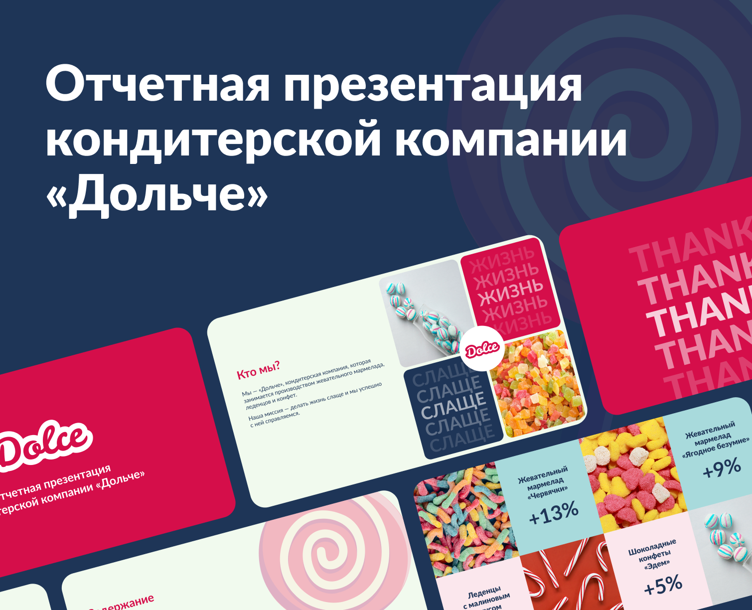 Отчетная презентация для кондитерской компаниий компании — Графика, Маркетинг на Dprofile