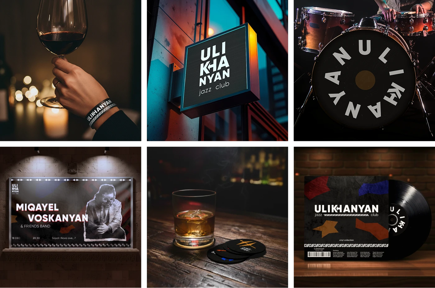 Ulikhanyan Jazz Club Visual Communication Rebranding — Изображение №5 — Брендинг, Анимация на Dprofile