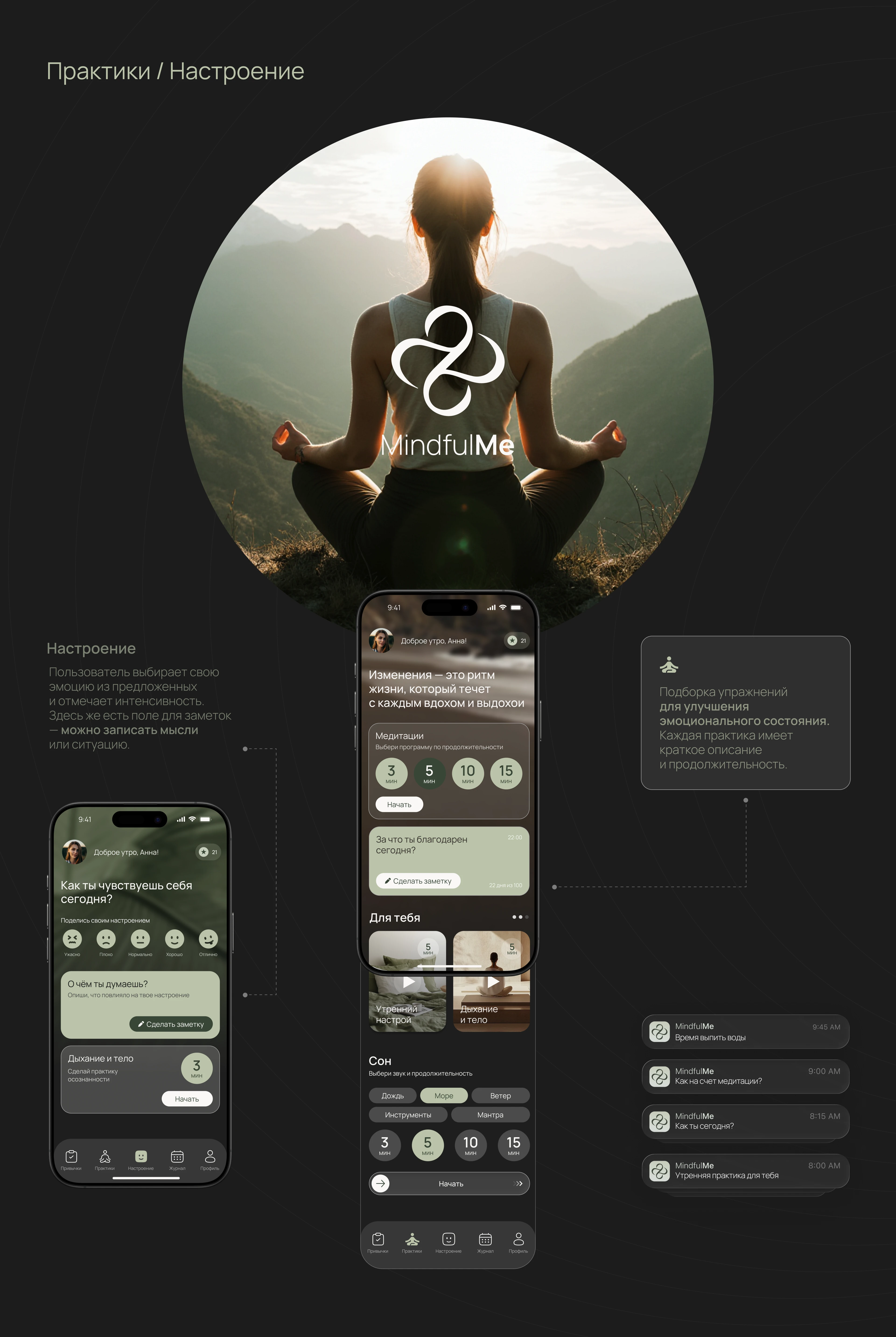 Трекер привычек MinfulMe — Изображение №8 — Интерфейсы на Dprofile