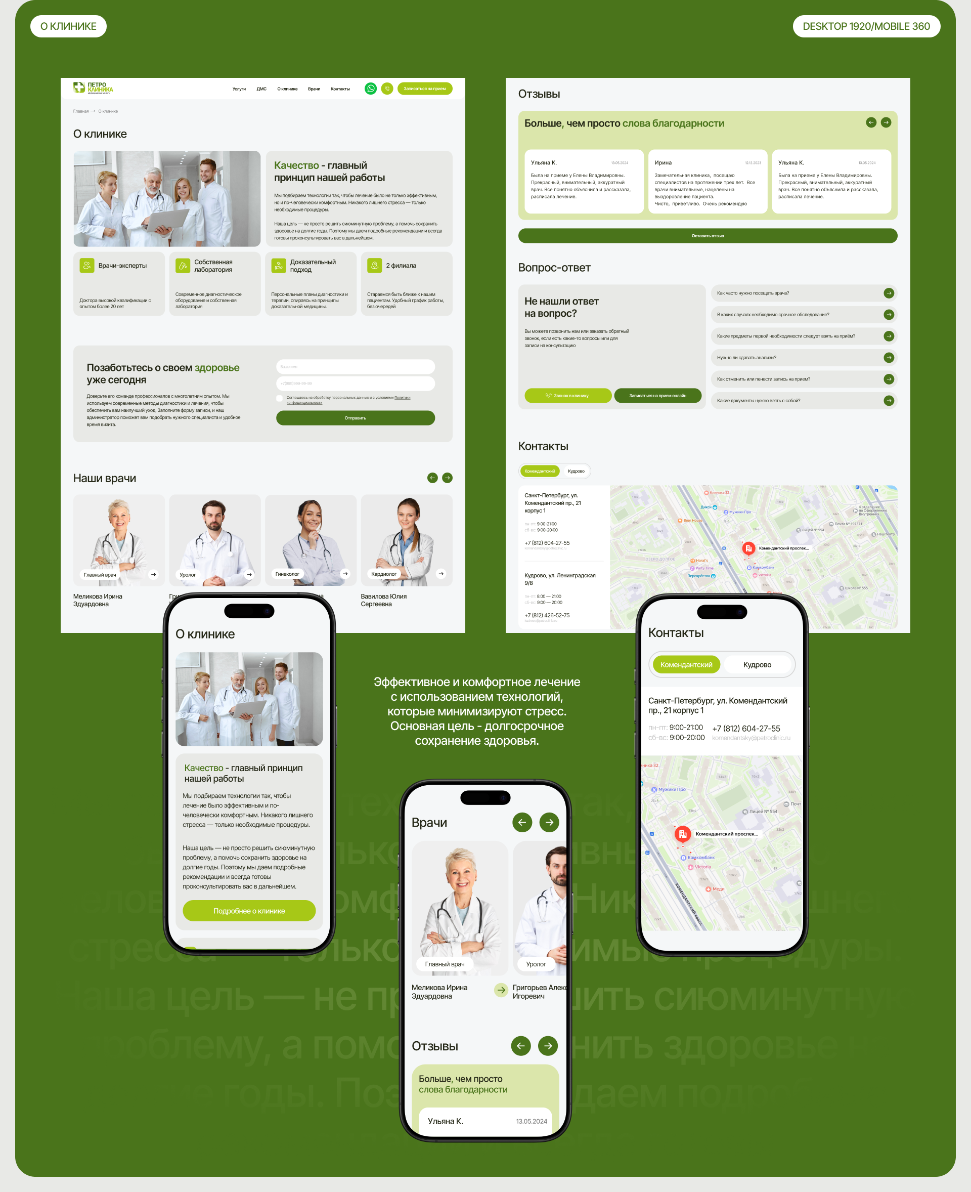Сайт для медцентра Петроклиника — Изображение №6 — Интерфейсы на Dprofile