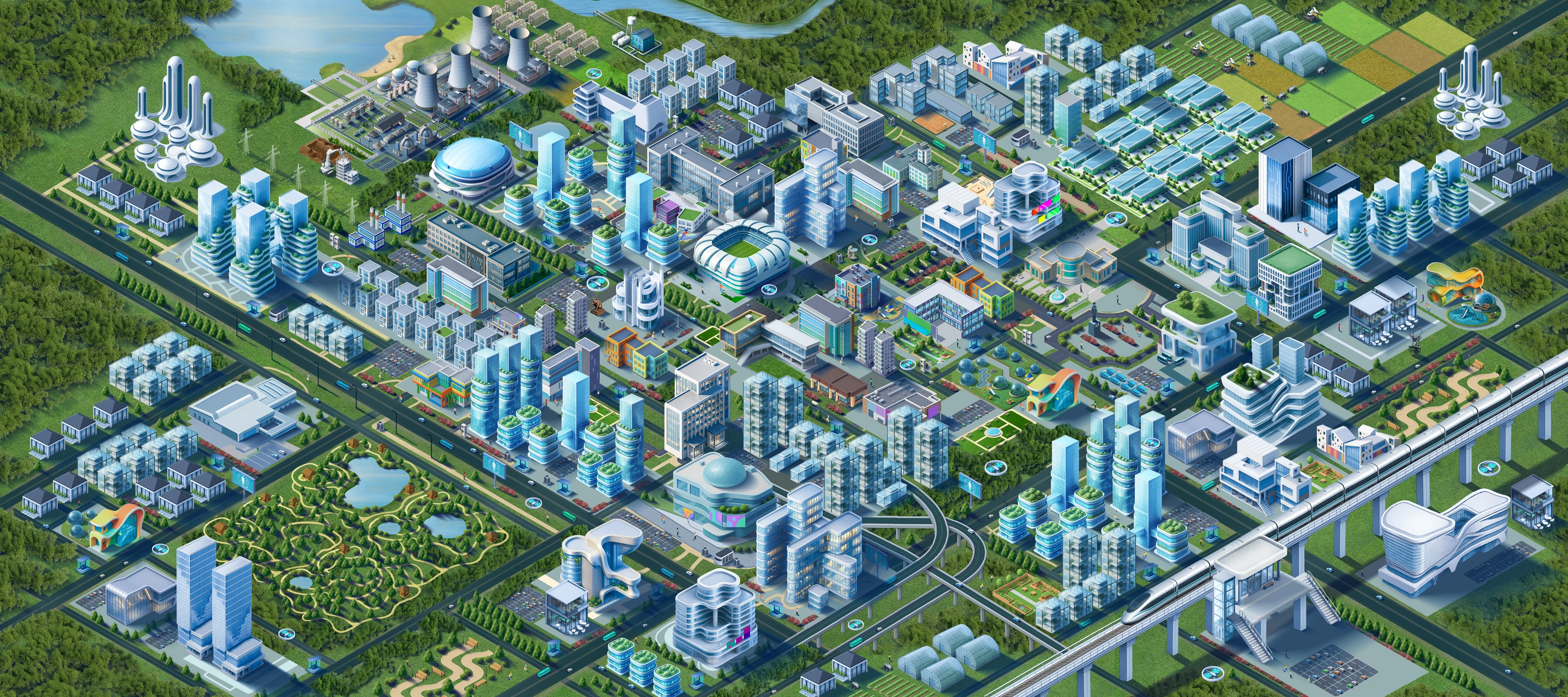 АТОМГРАД: город будущего — Изображение №6 — Иллюстрация, Графика на Dprofile