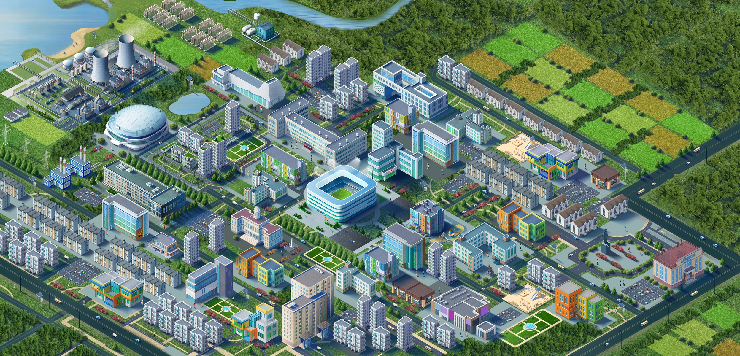 АТОМГРАД: город будущего — Изображение №3 — Иллюстрация, Графика на Dprofile