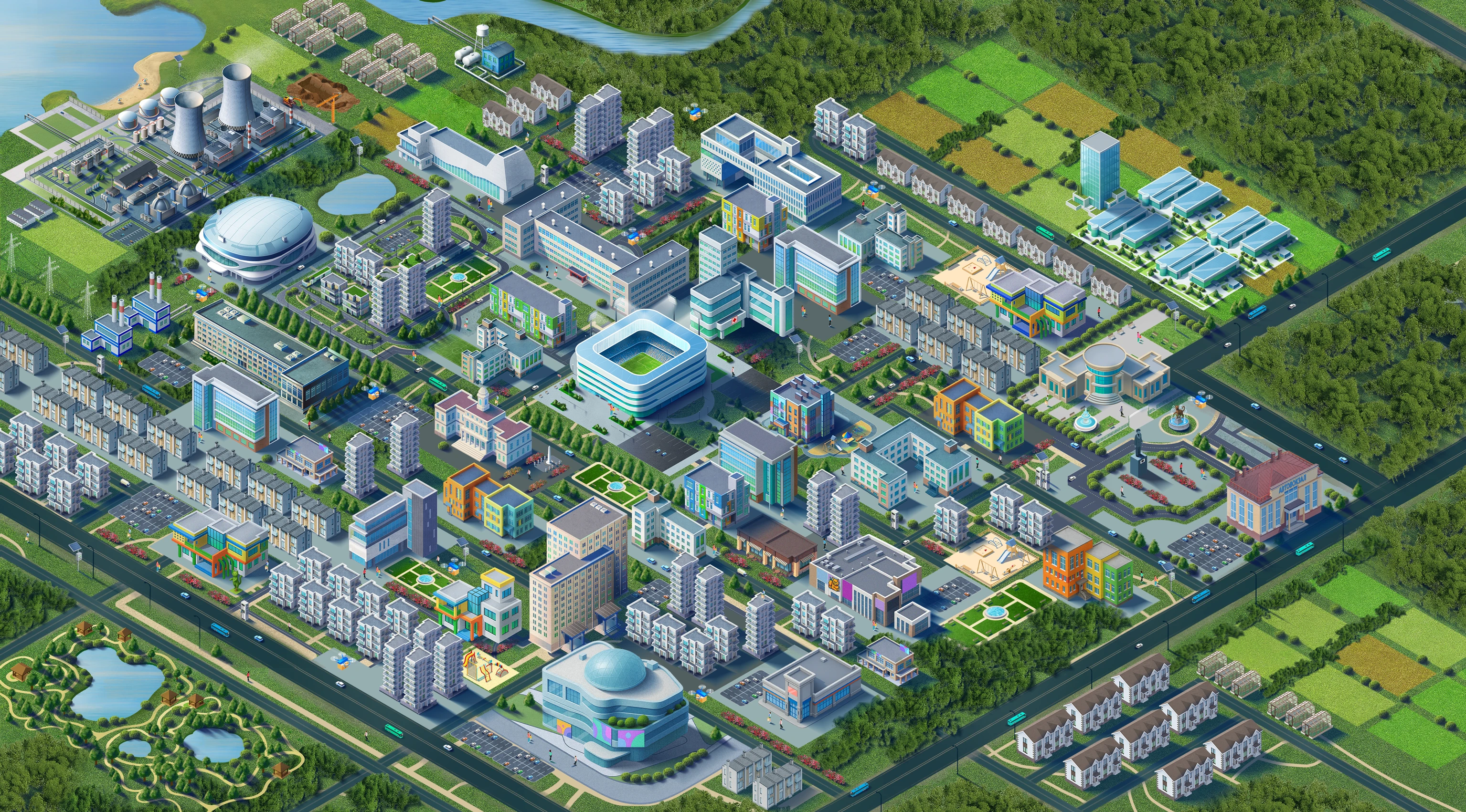 АТОМГРАД: город будущего — Изображение №4 — Иллюстрация, Графика на Dprofile