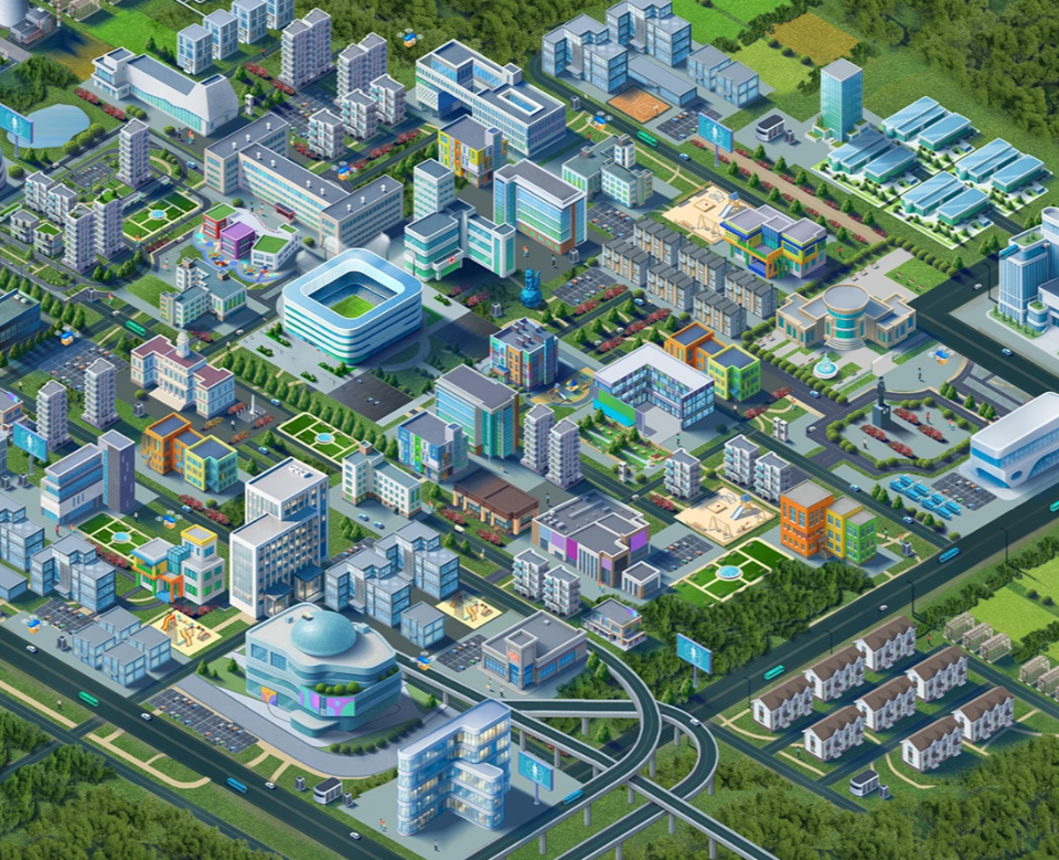 АТОМГРАД: город будущего — Иллюстрация, Графика на Dprofile