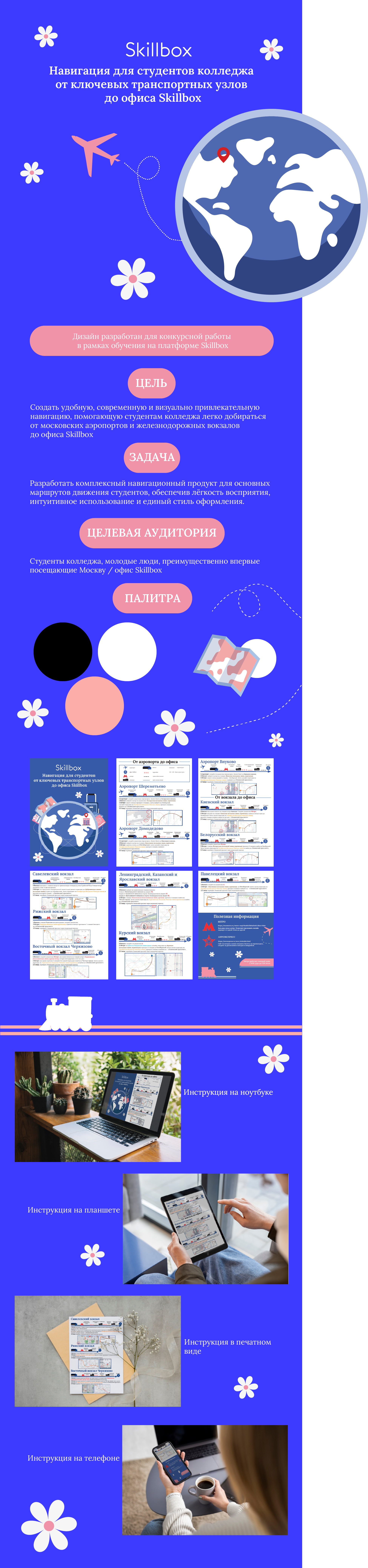 Навигационный продукт для студентов до офиса Skillbox — Изображение №1 — Графика на Dprofile