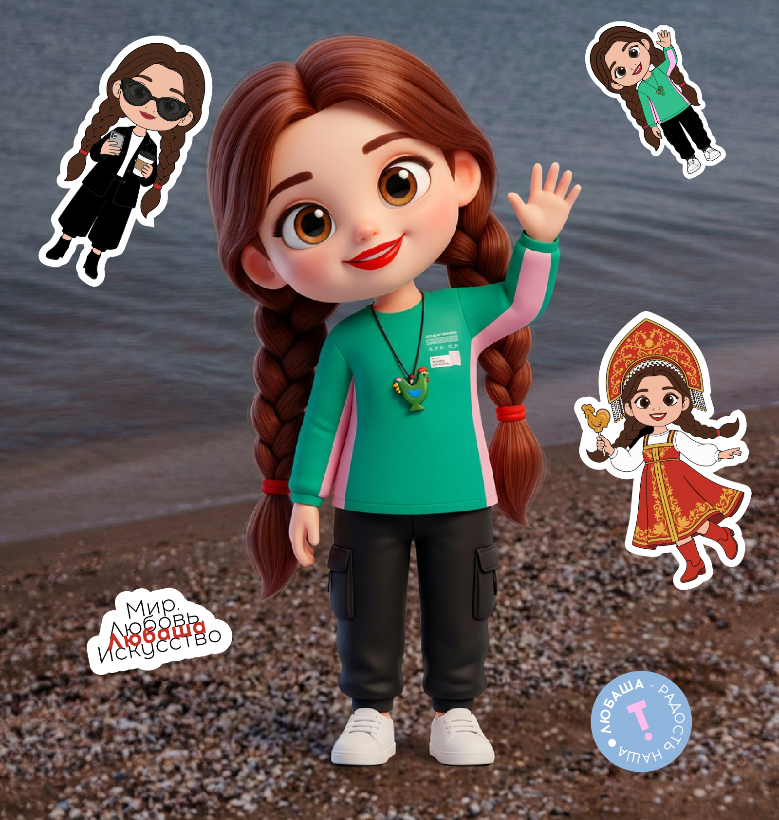 Маскот Любаша для «Таврида.АРТ» — Изображение №4 — Брендинг, Иллюстрация на Dprofile