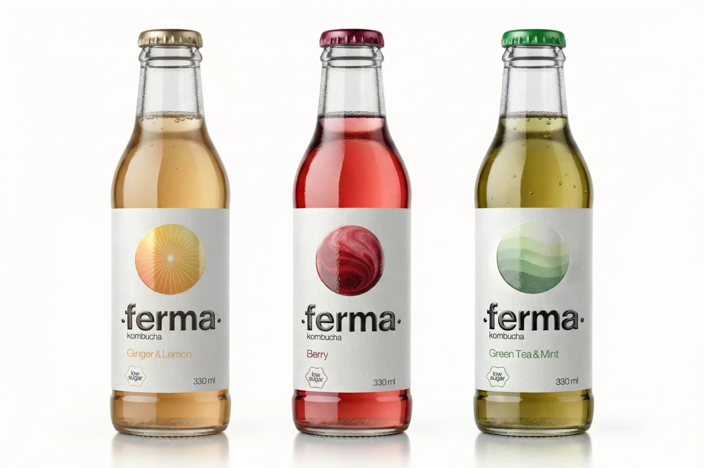 ferma / дизайн упаковки комбучи — Изображение №4 — Брендинг на Dprofile