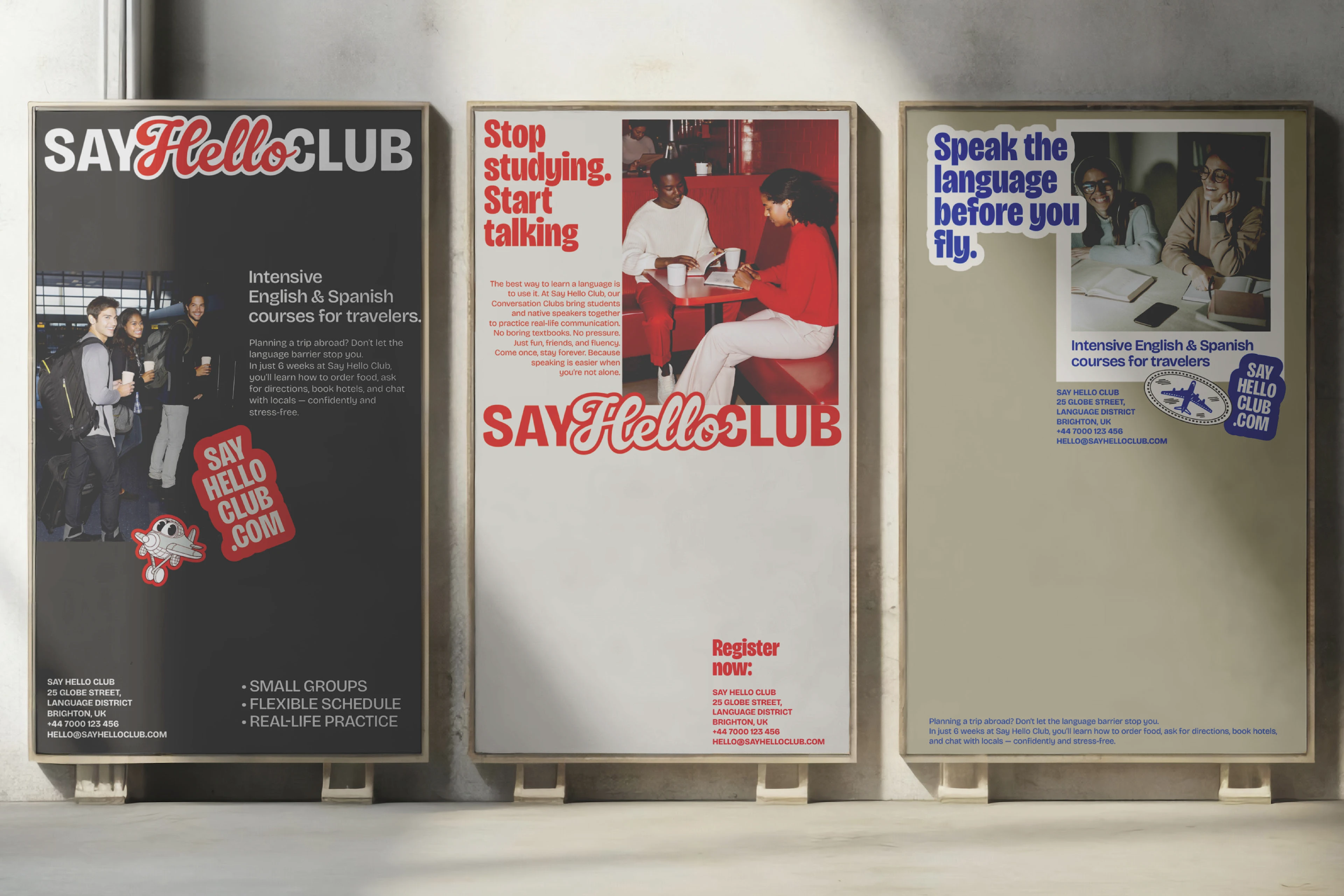 Say Hello Club / language school identity — Изображение №9 — Брендинг на Dprofile